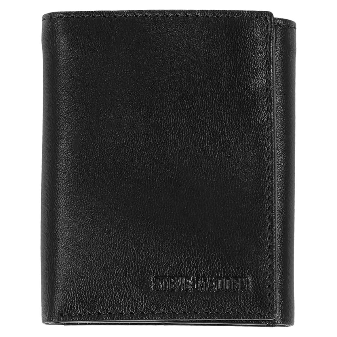 Cartera Trifold RFID de Cuero Steve Madden para Hombre