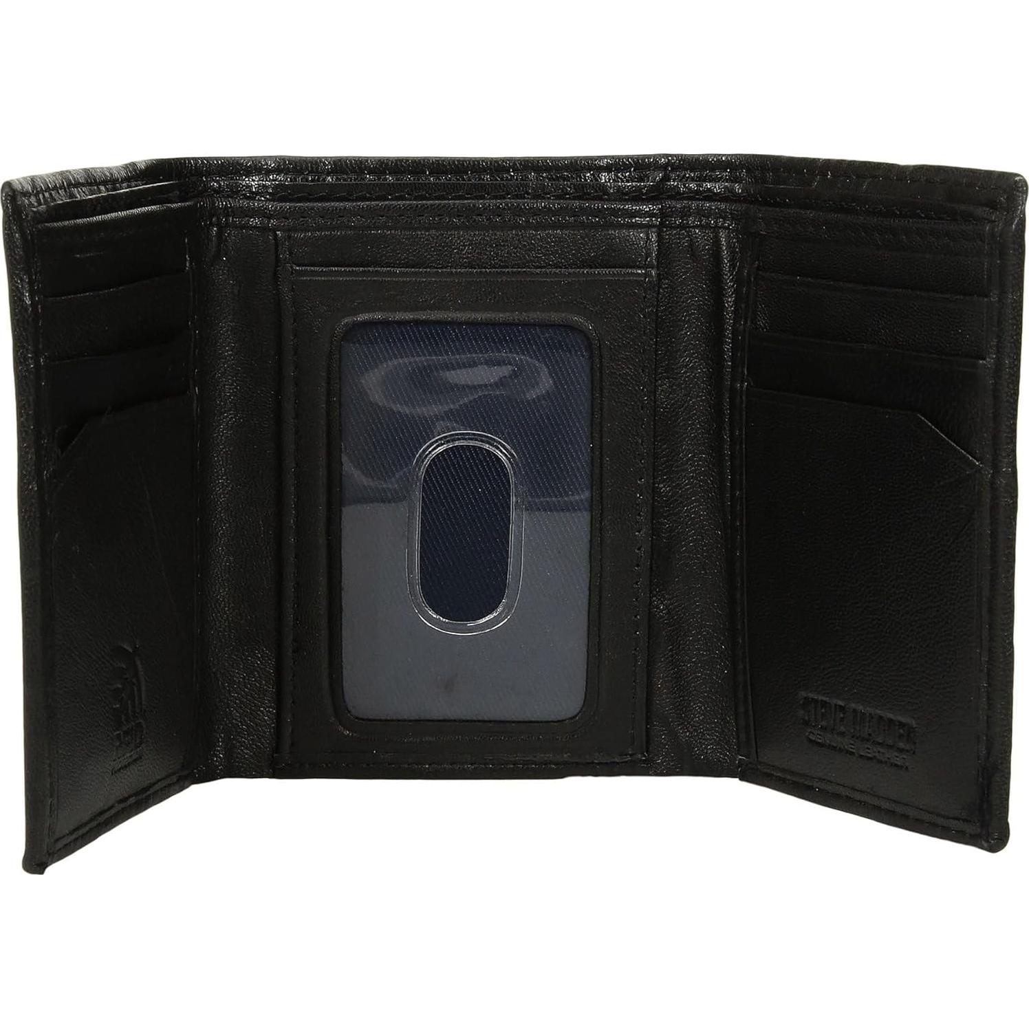 Cartera Trifold RFID de Cuero Steve Madden para Hombre