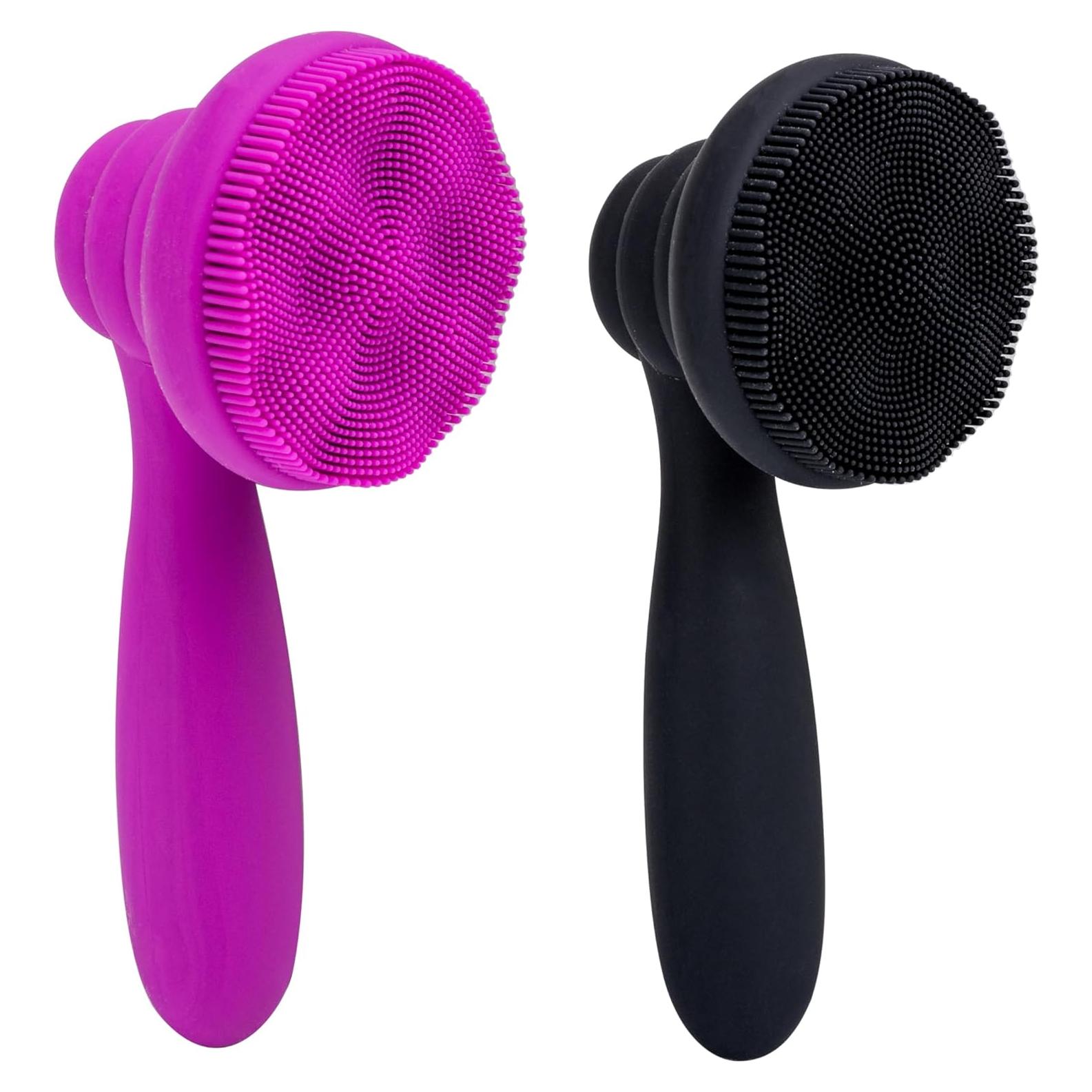 2 Cepillos Faciales de Silicona MtBoi Exfoliantes para Piel Sensible