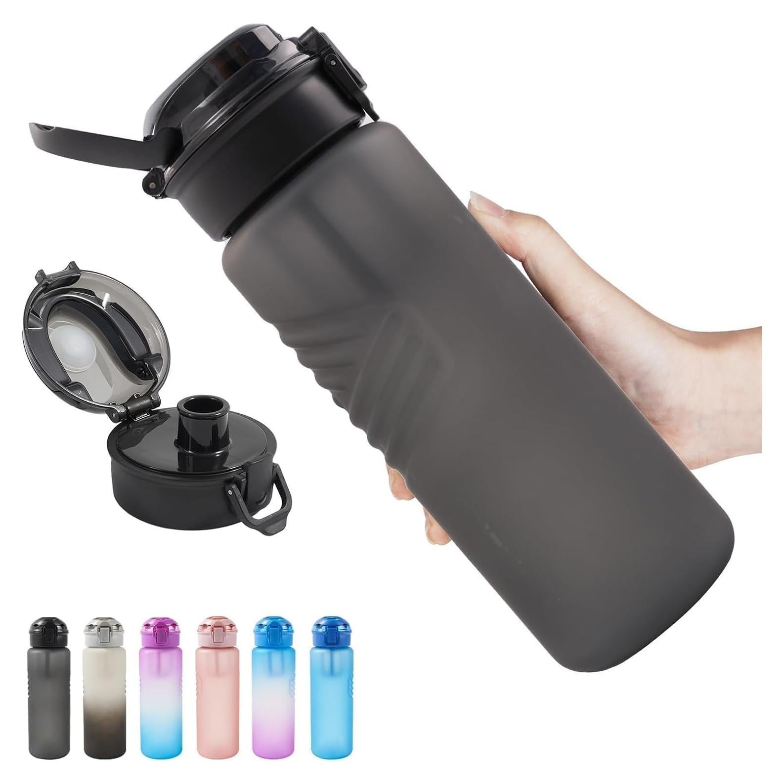 Botella de Agua Deportiva Kerilyn 0.91L Antideslizante Negra