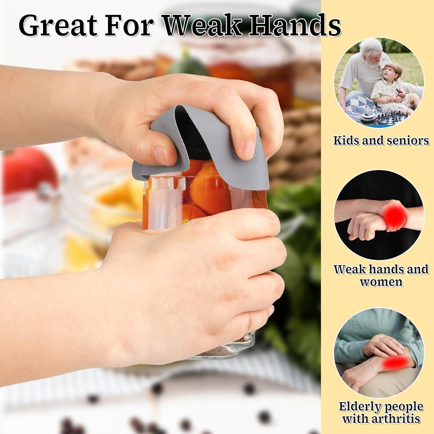 4 Almohadillas Abridoras de Tarros Antideslizantes Abeillo 12.7 cm