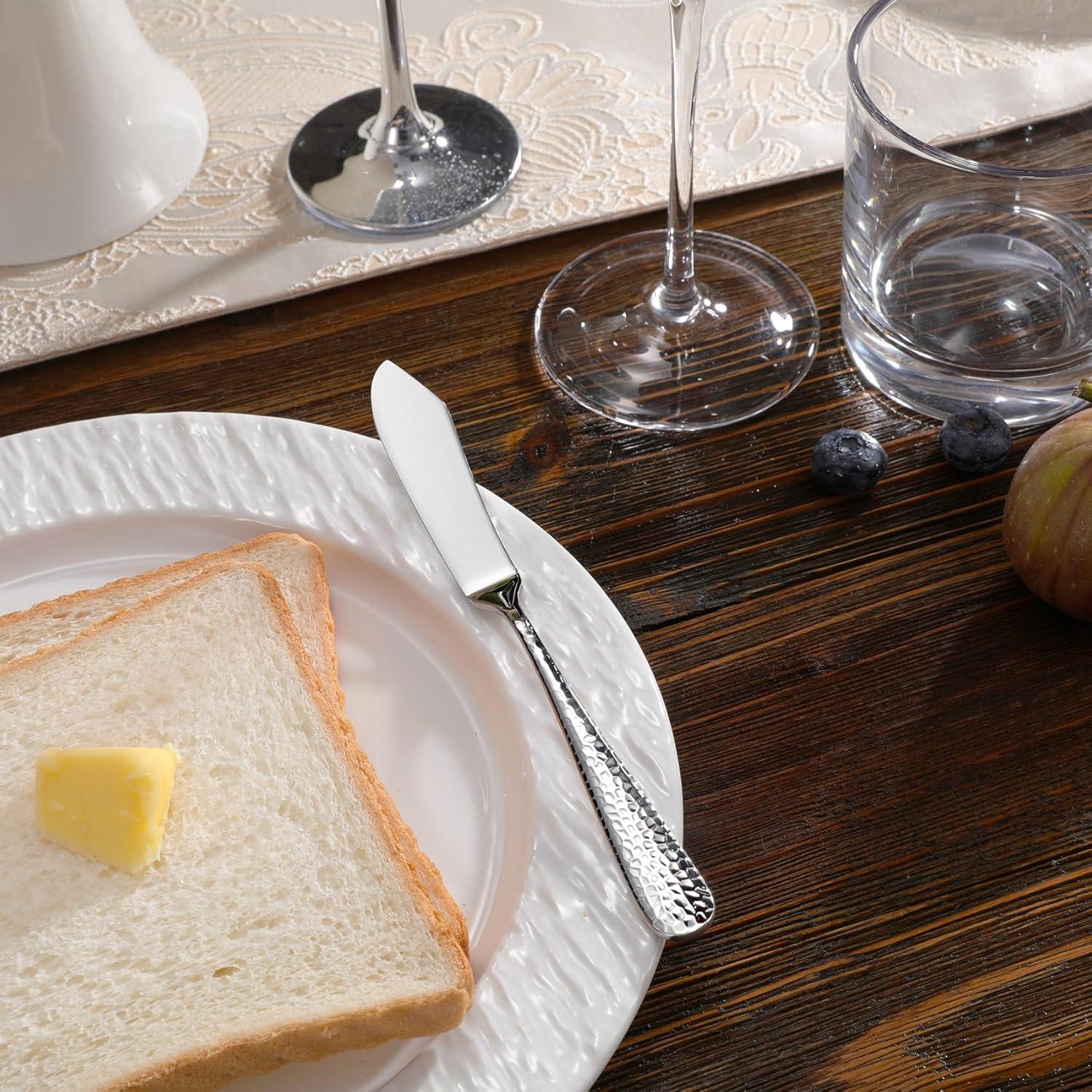 Set de 4 Cuchillos para Mantequilla KEAWELL 18/10 Martillado