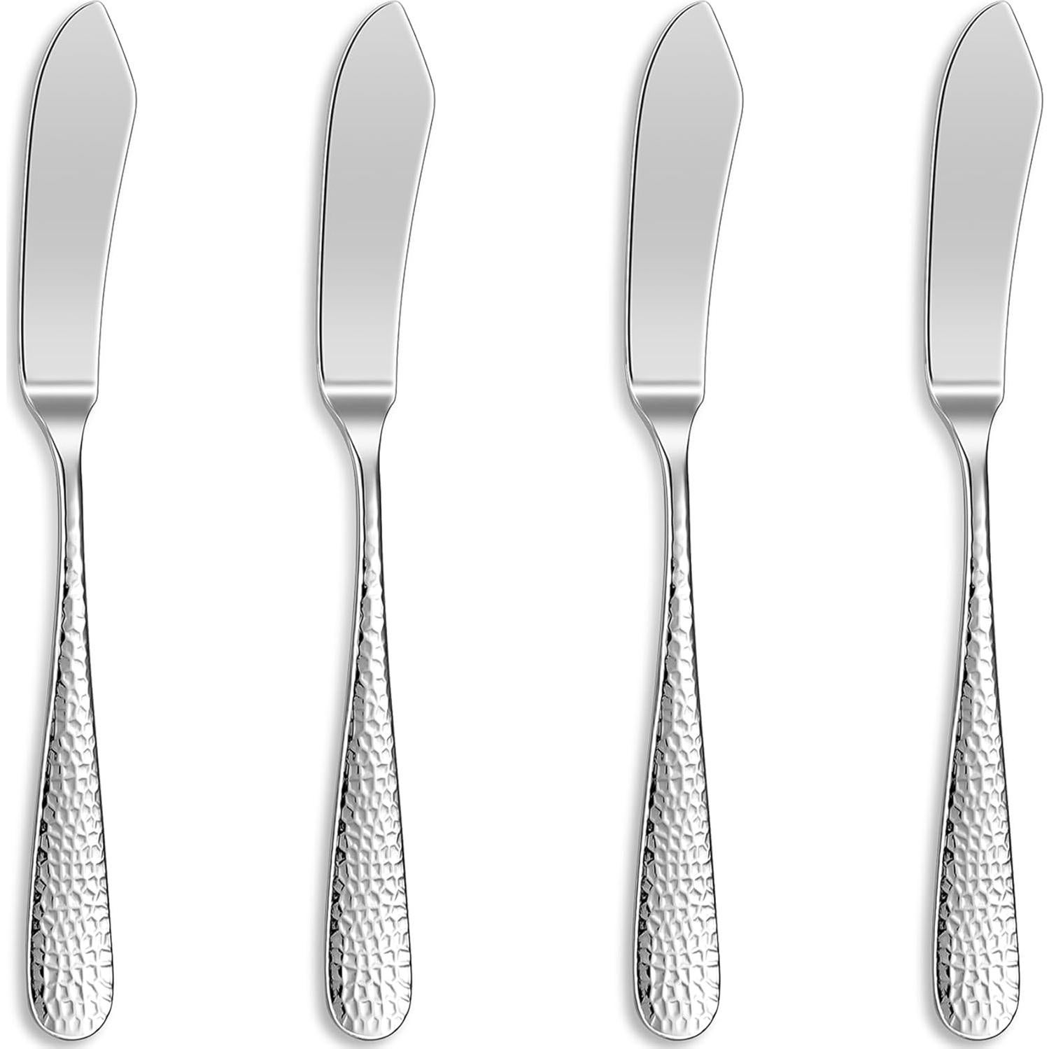 Set de 4 Cuchillos para Mantequilla KEAWELL 18/10 Martillado
