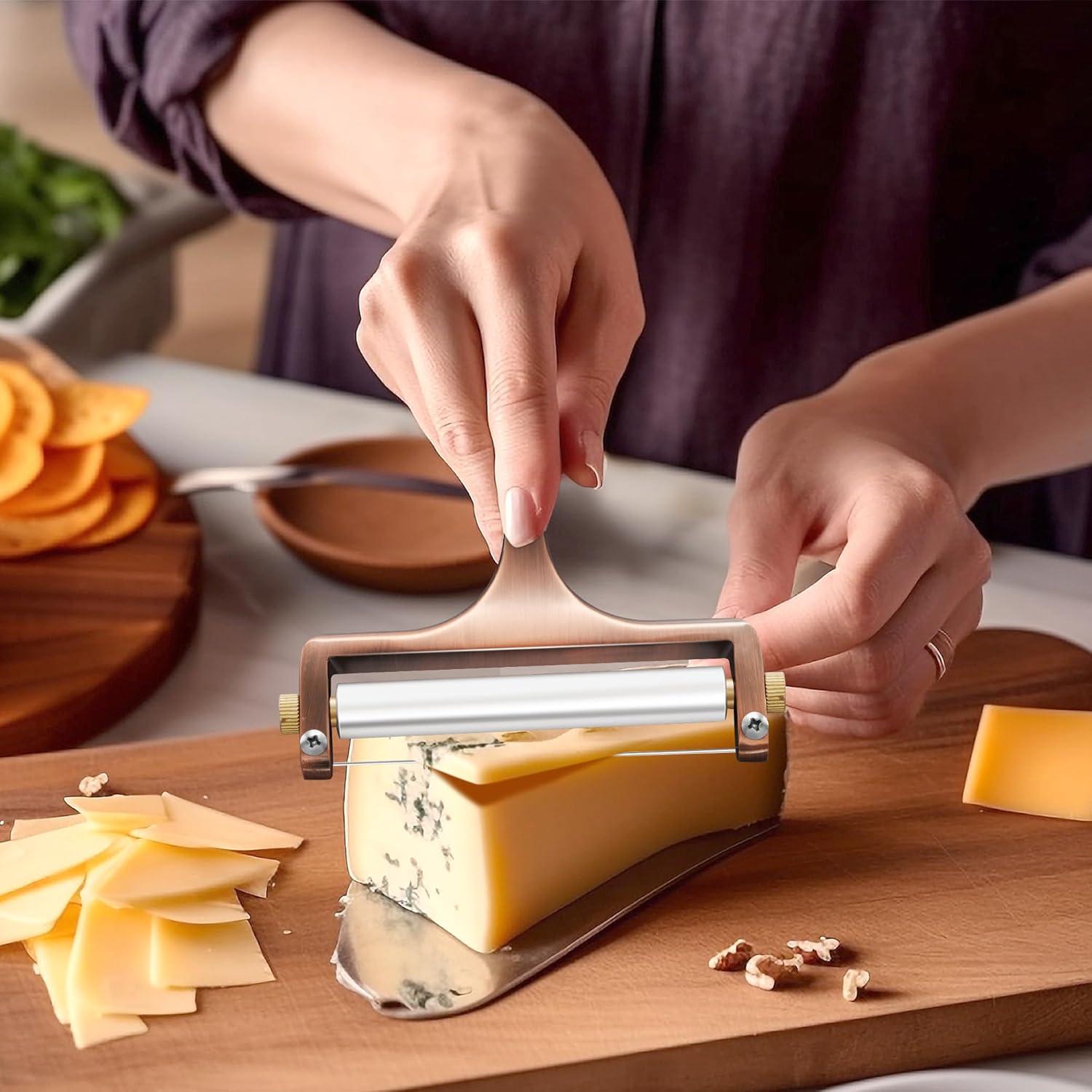 Rebanadora de Queso TOPULORS - Acero Inoxidable, Grosor Ajustable