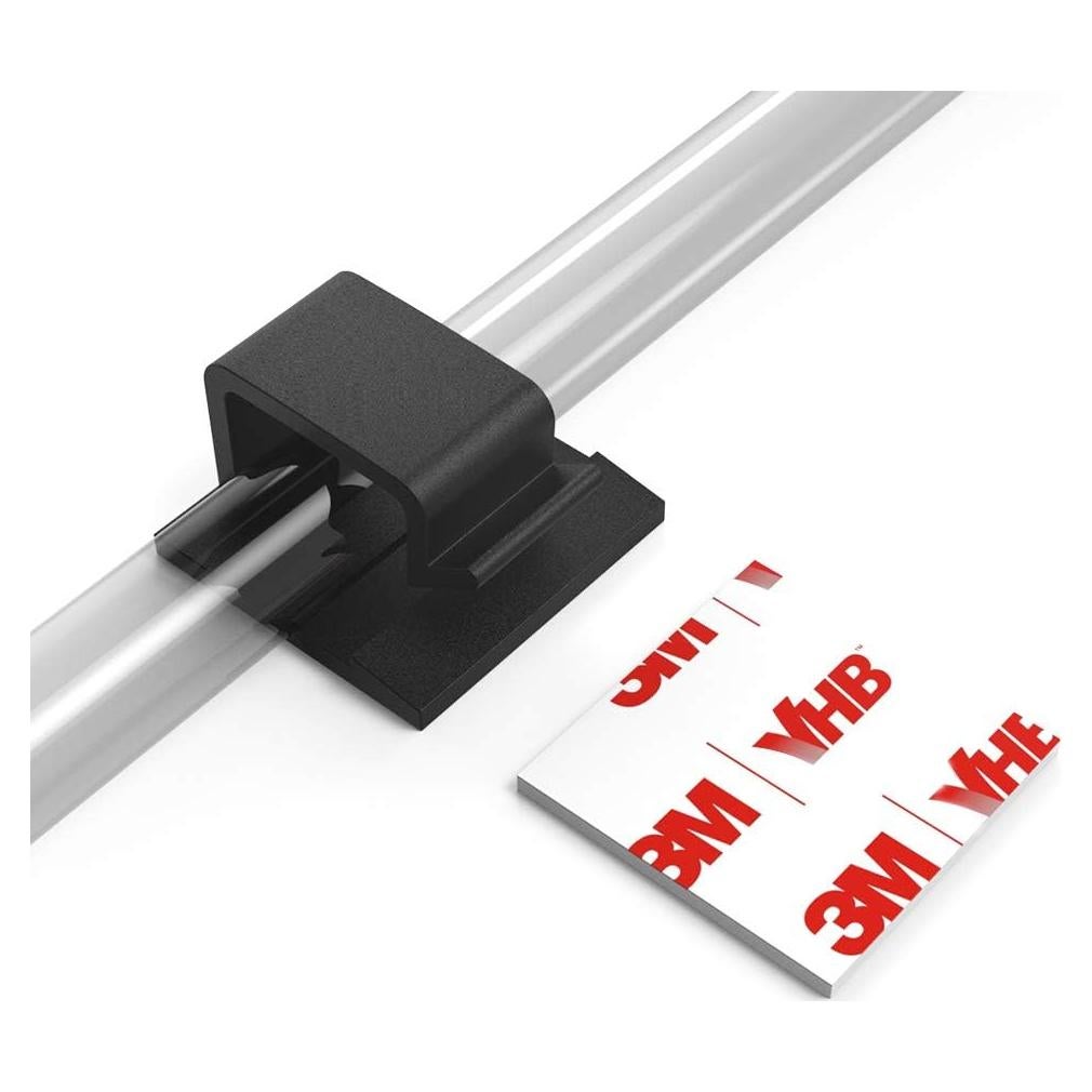 Clip Organizador de Cables XIAOXI - 40 Pcs Negro, Adhesivo 3M