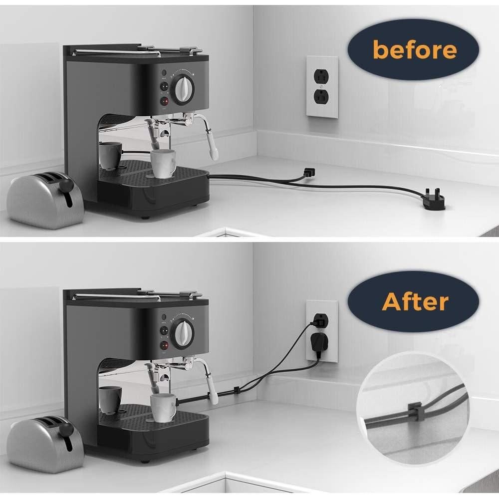 Clip Organizador de Cables XIAOXI - 40 Pcs Negro, Adhesivo 3M