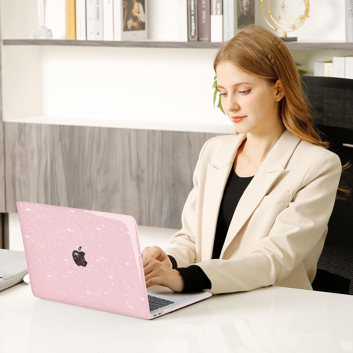 Funda Dura MOSISO para MacBook Air 13" Rosa Bebé 2022-2018