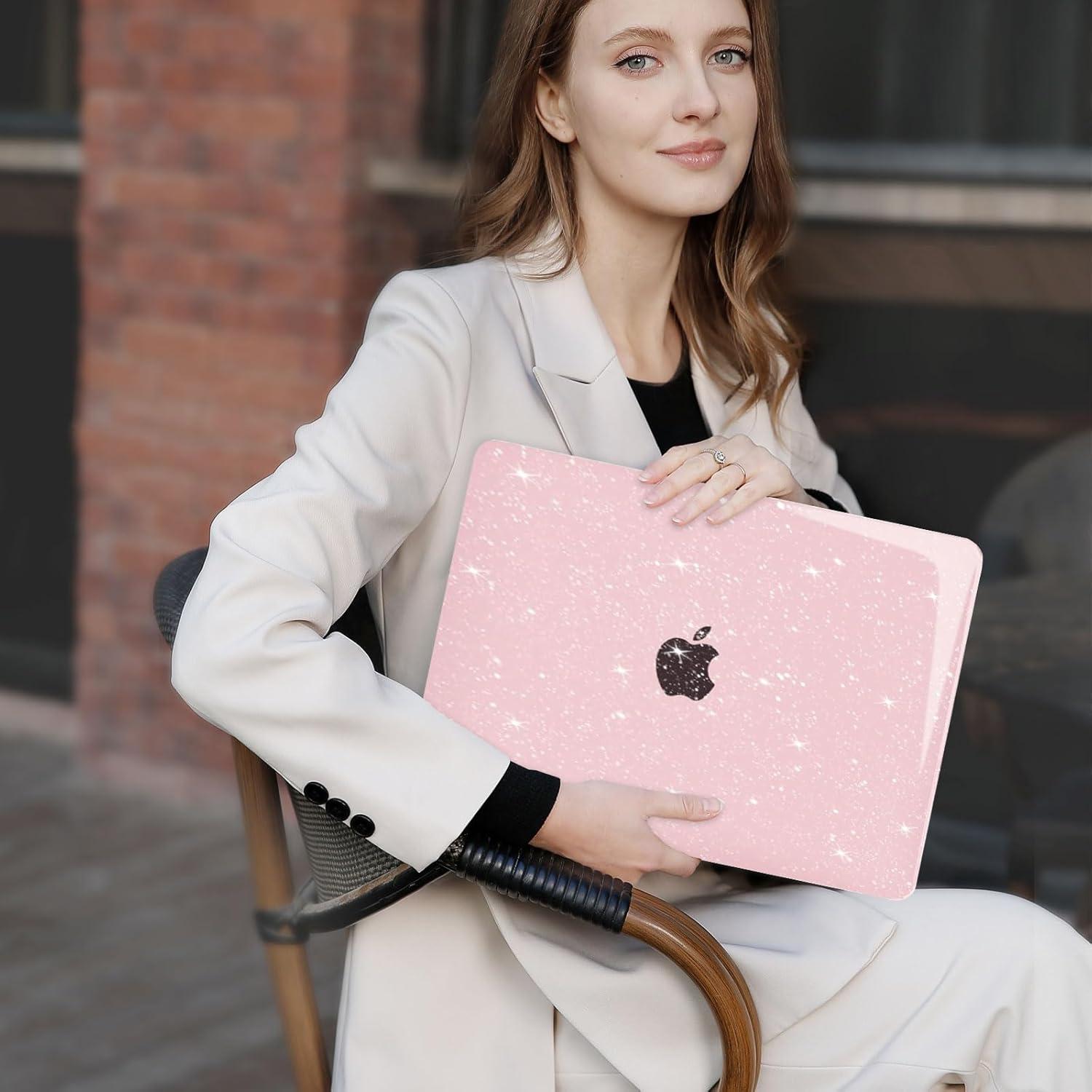 Funda Dura MOSISO para MacBook Air 13" Rosa Bebé 2022-2018