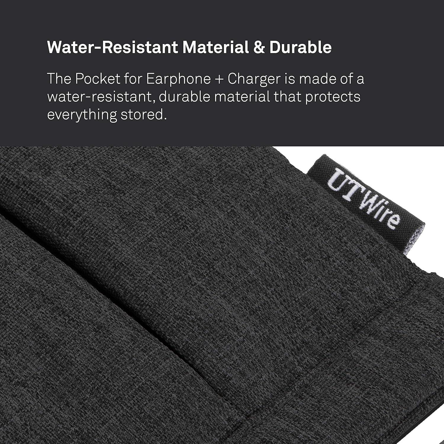 Bolsa Acolchada para Auriculares y Cargador UT Wire Negro