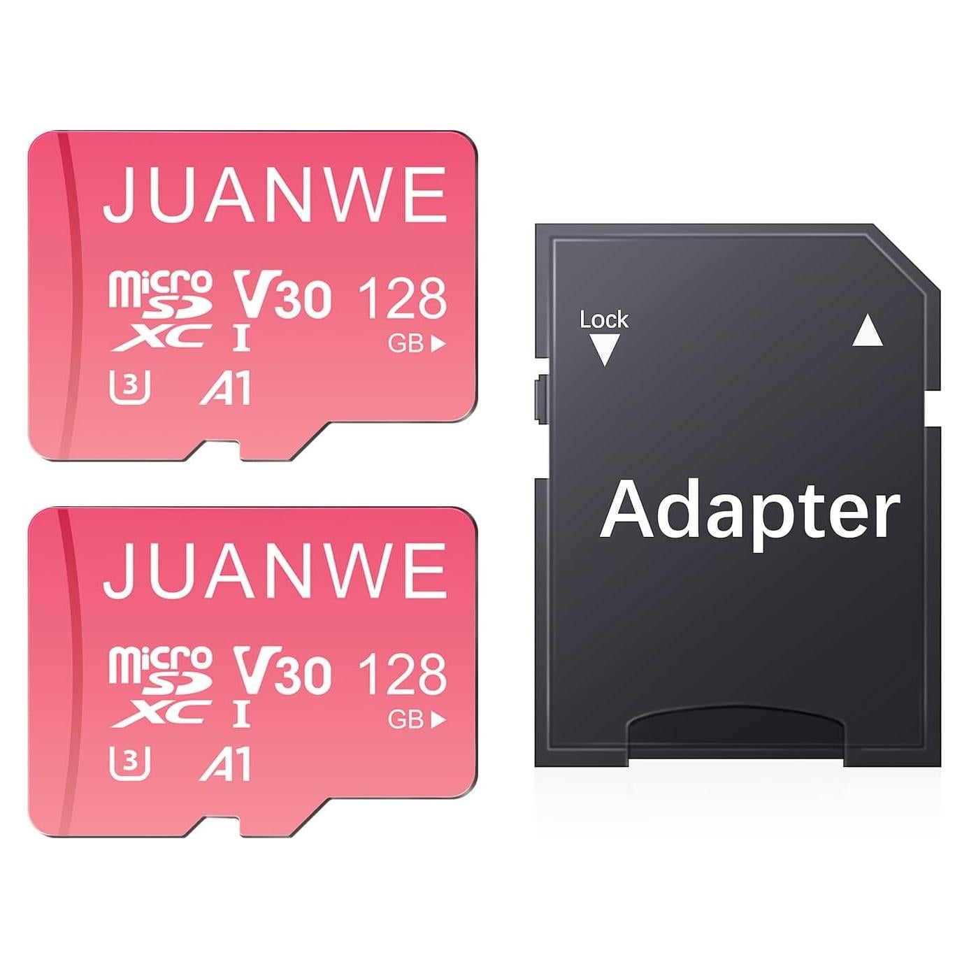 Tarjeta Micro SD 128GB JUANWE U3 V30 A1 Paquete de 2