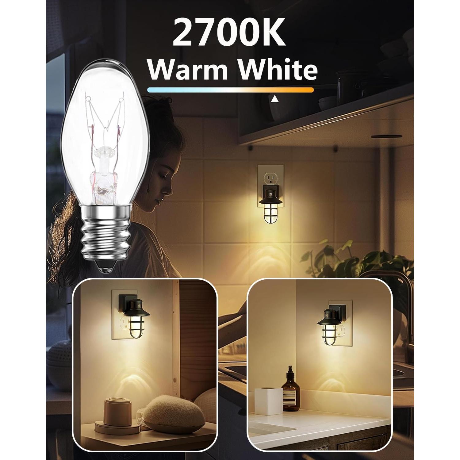 Bombillas de Luz Nocturna C7 ConWen 4W Regulables Paquete 15