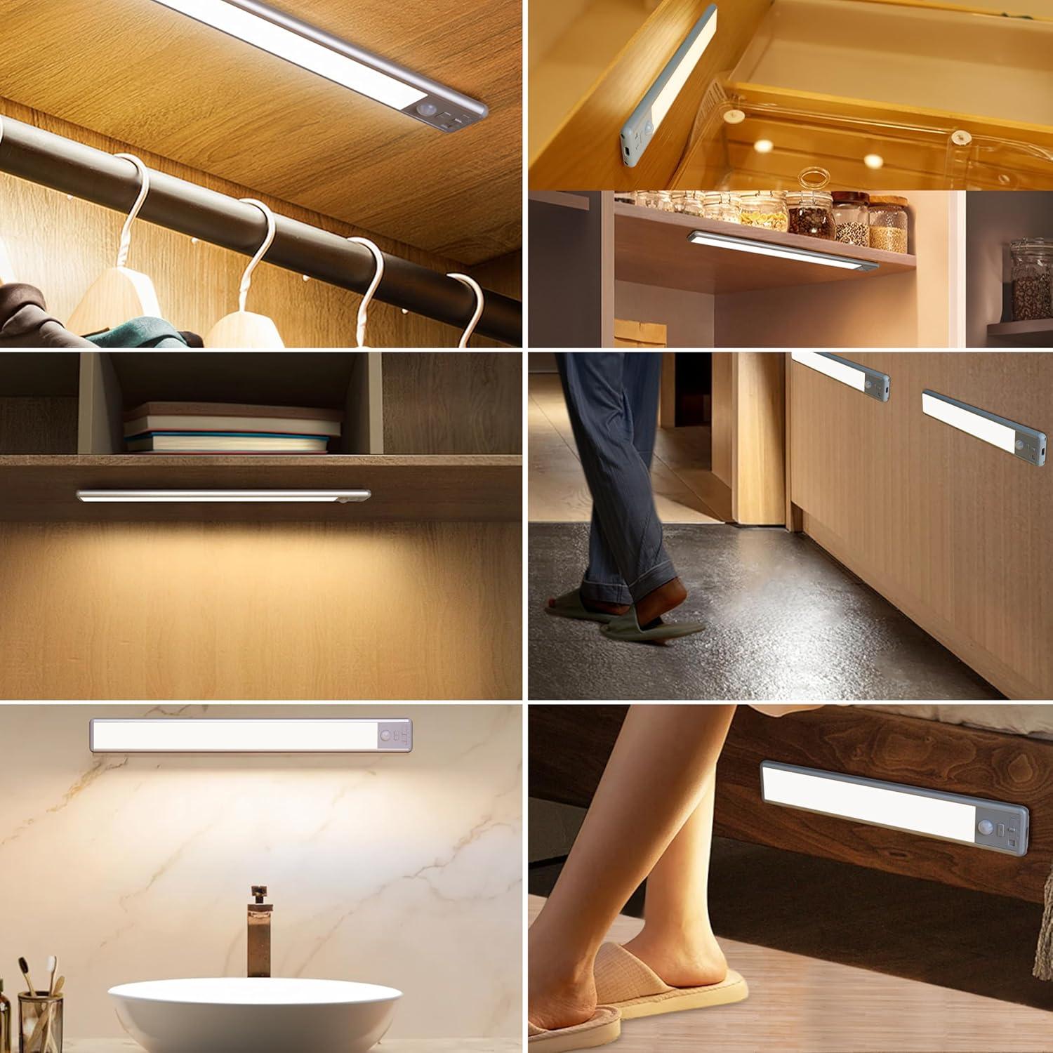 Luz Bajo Gabinete Reoshine LED 6000K Recargable 1800mAh 2P