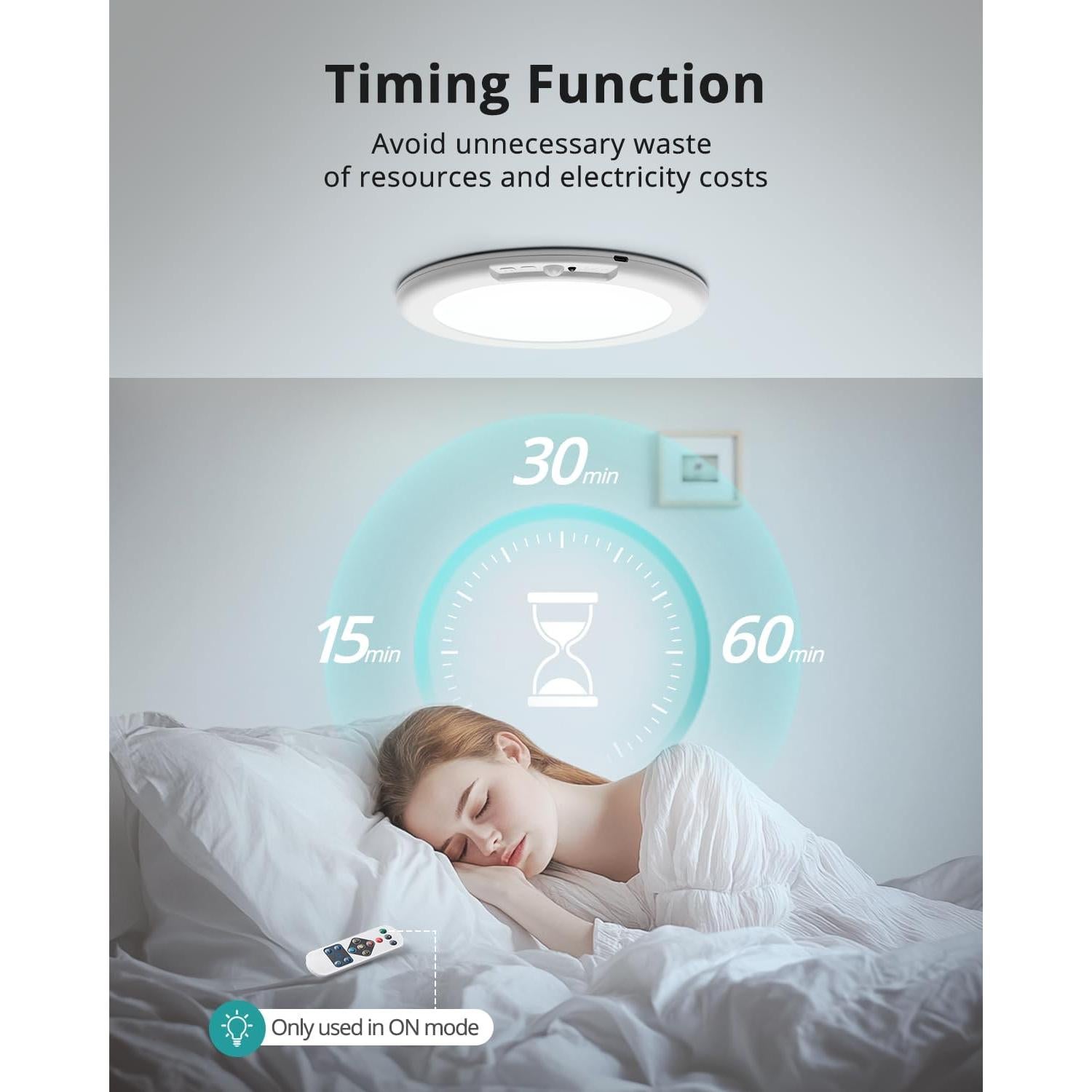 Luz de Techo Inalámbrica Wowatt 19.05cm con Sensor de Movimiento