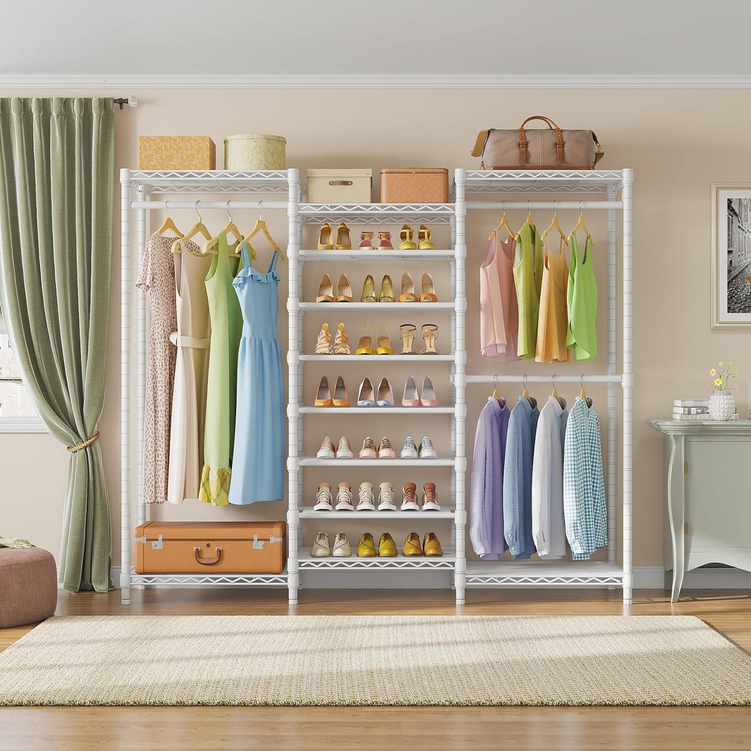 Perchero Independiente VIPEK S3 Blanco 6 Estantes Ajustables