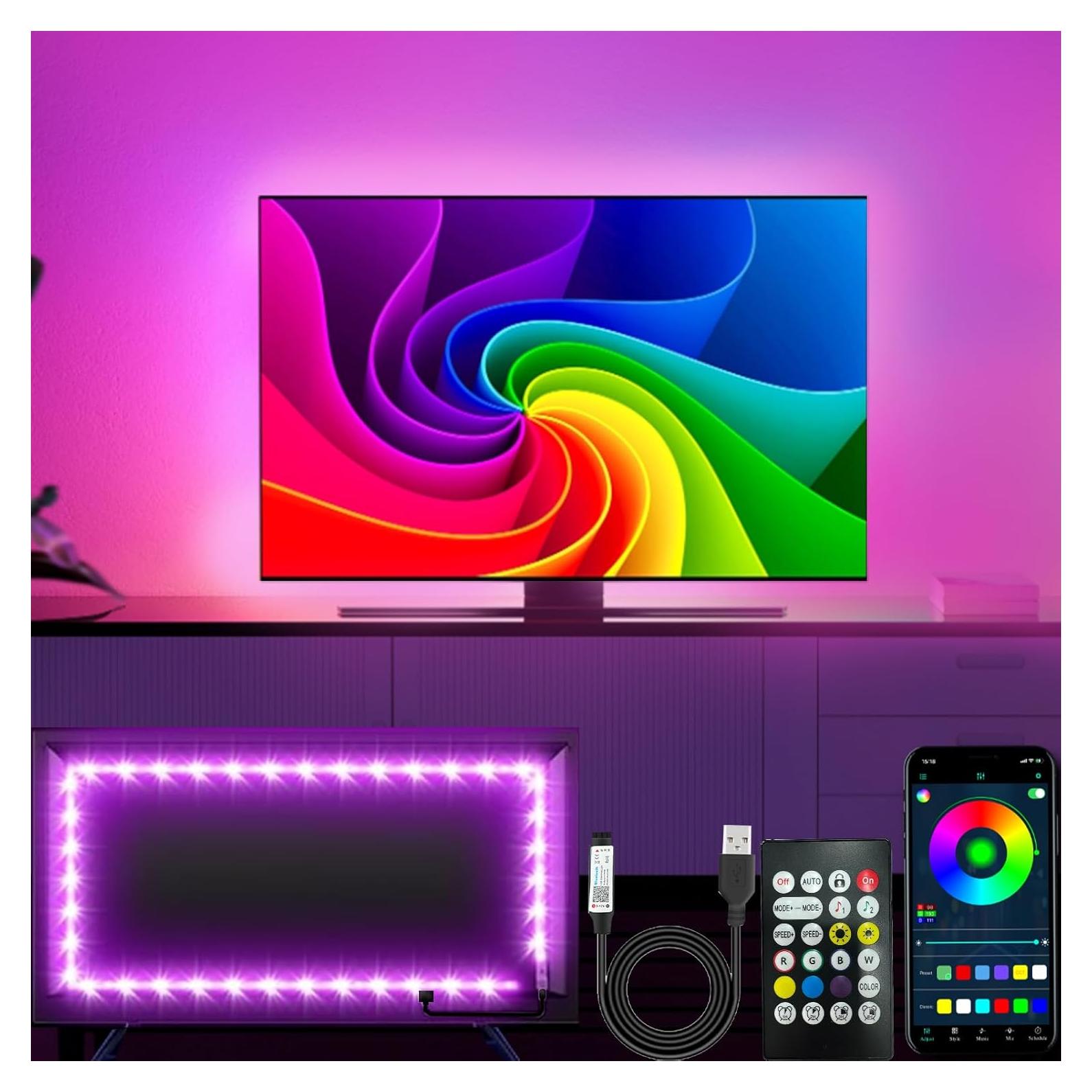 Luces LED RGB 4.0M para TV de 32-65 Pulgadas con Control APP
