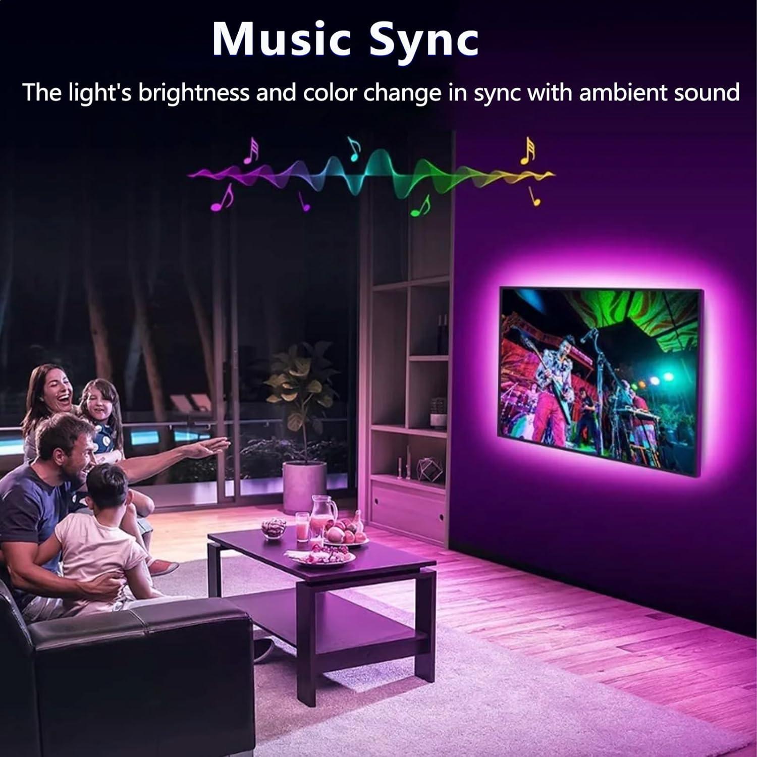 Luces LED RGB 4.0M para TV de 32-65 Pulgadas con Control APP