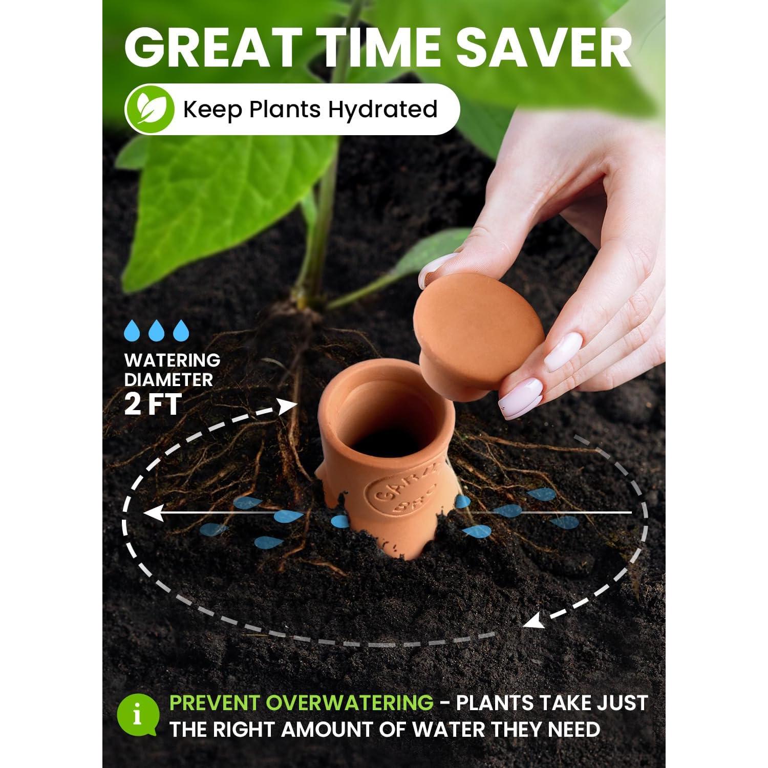 Olla de Riego de Terracota Gardenbro 14 oz para Plantas