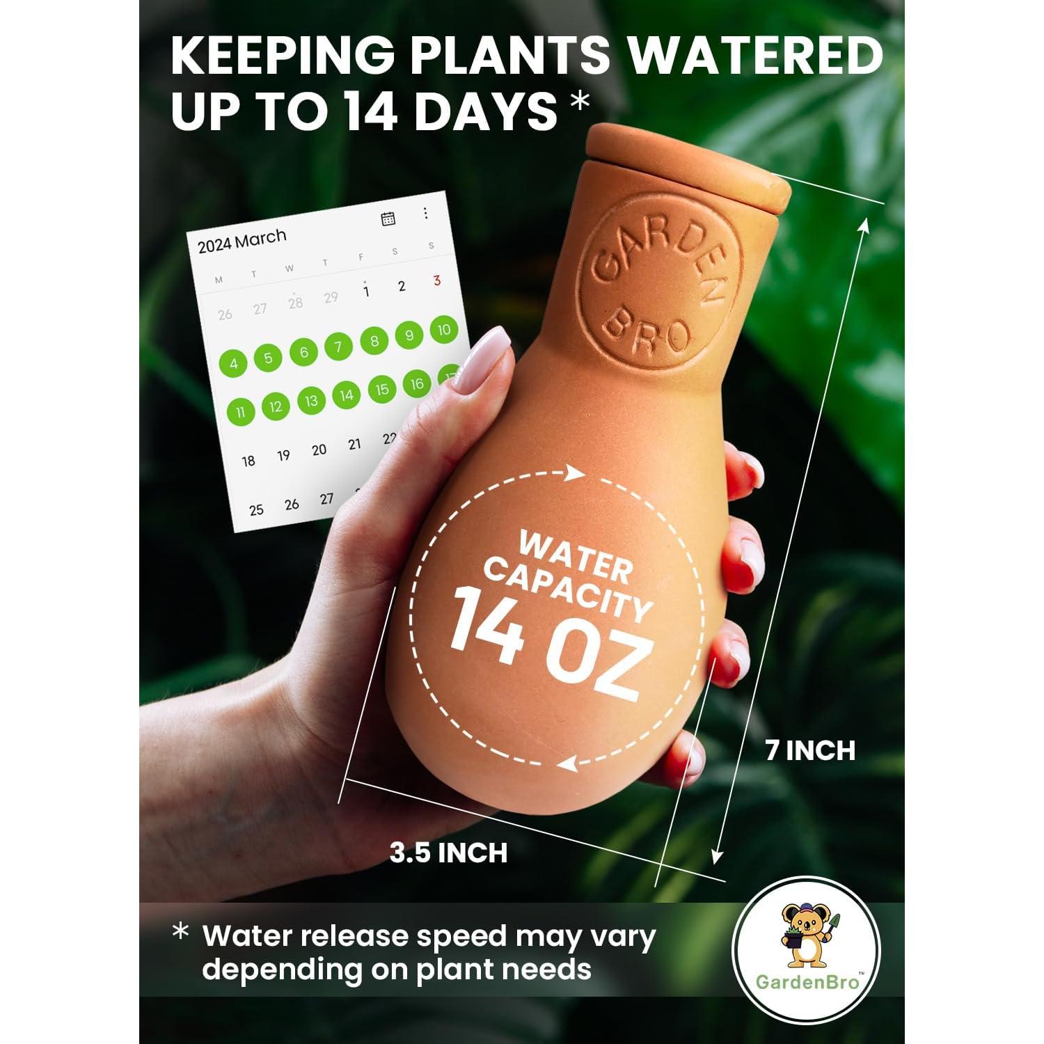 Olla de Riego de Terracota Gardenbro 14 oz para Plantas