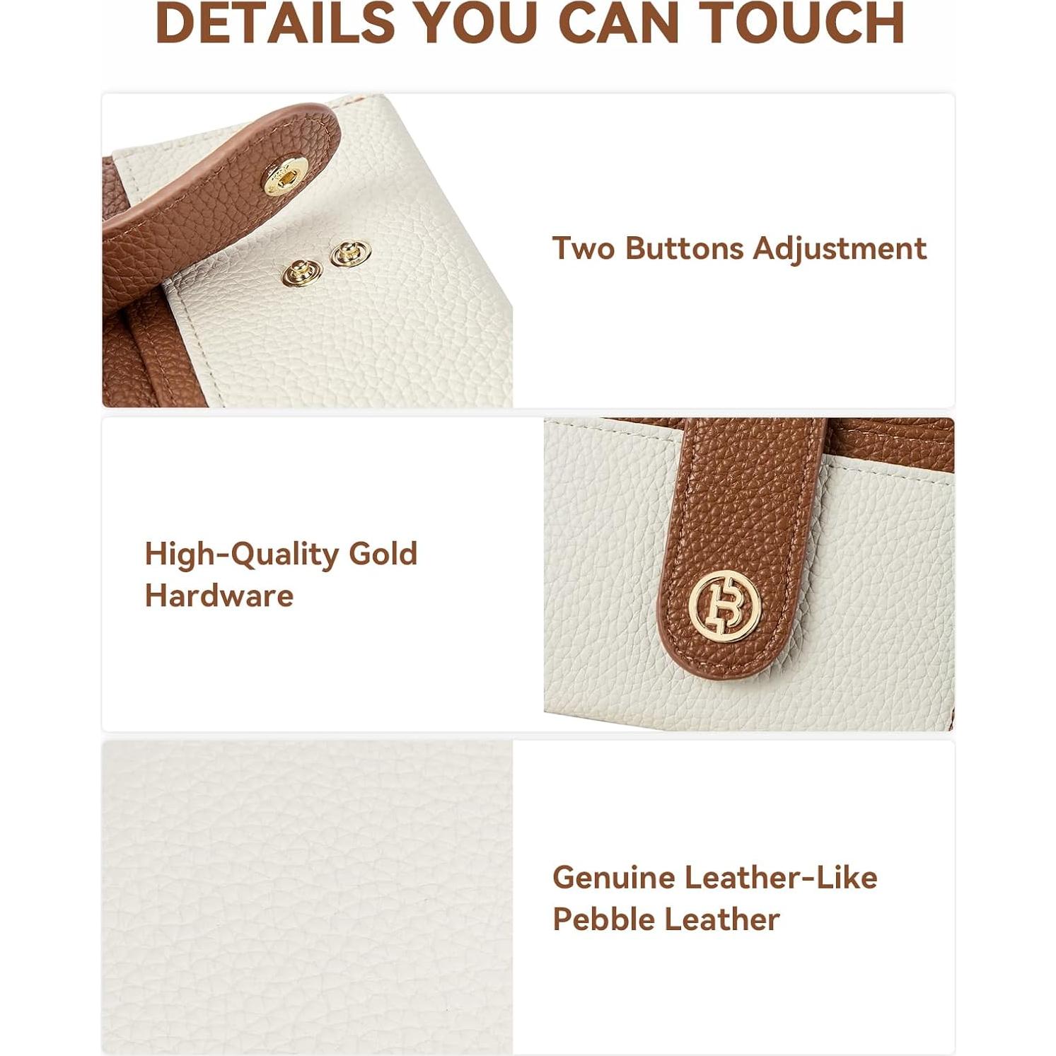 Cartera BOSTANTEN Slim para Mujeres con Bloqueo RFID Beige