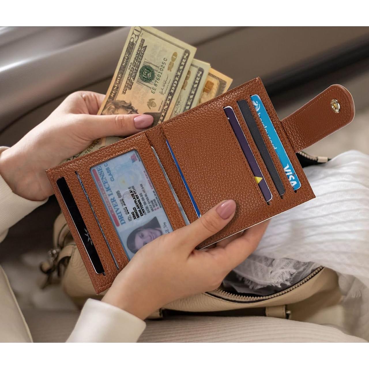 Cartera BOSTANTEN Slim para Mujeres con Bloqueo RFID Beige