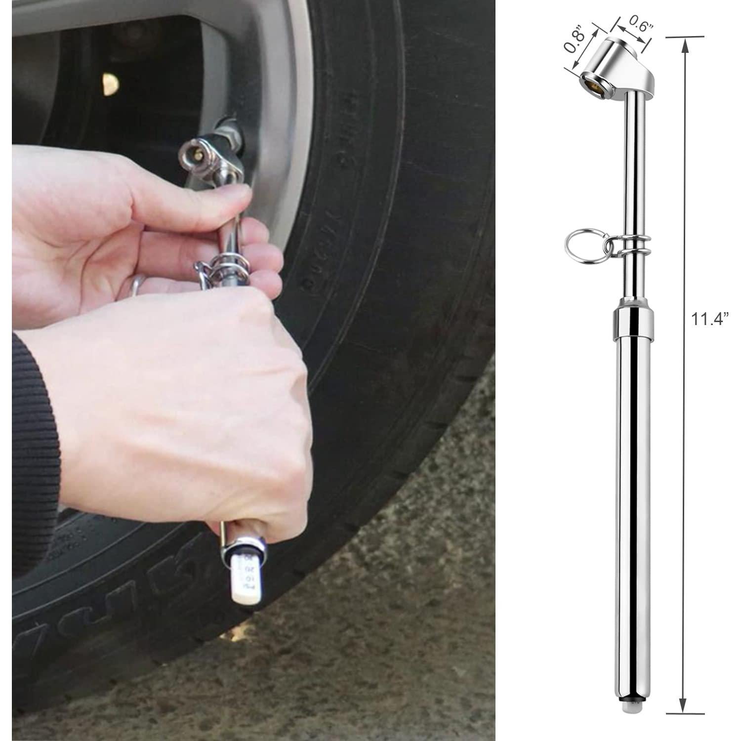 Medidor de Presión de Neumáticos ATsafepro Doble Cabeza 10-150 PSI