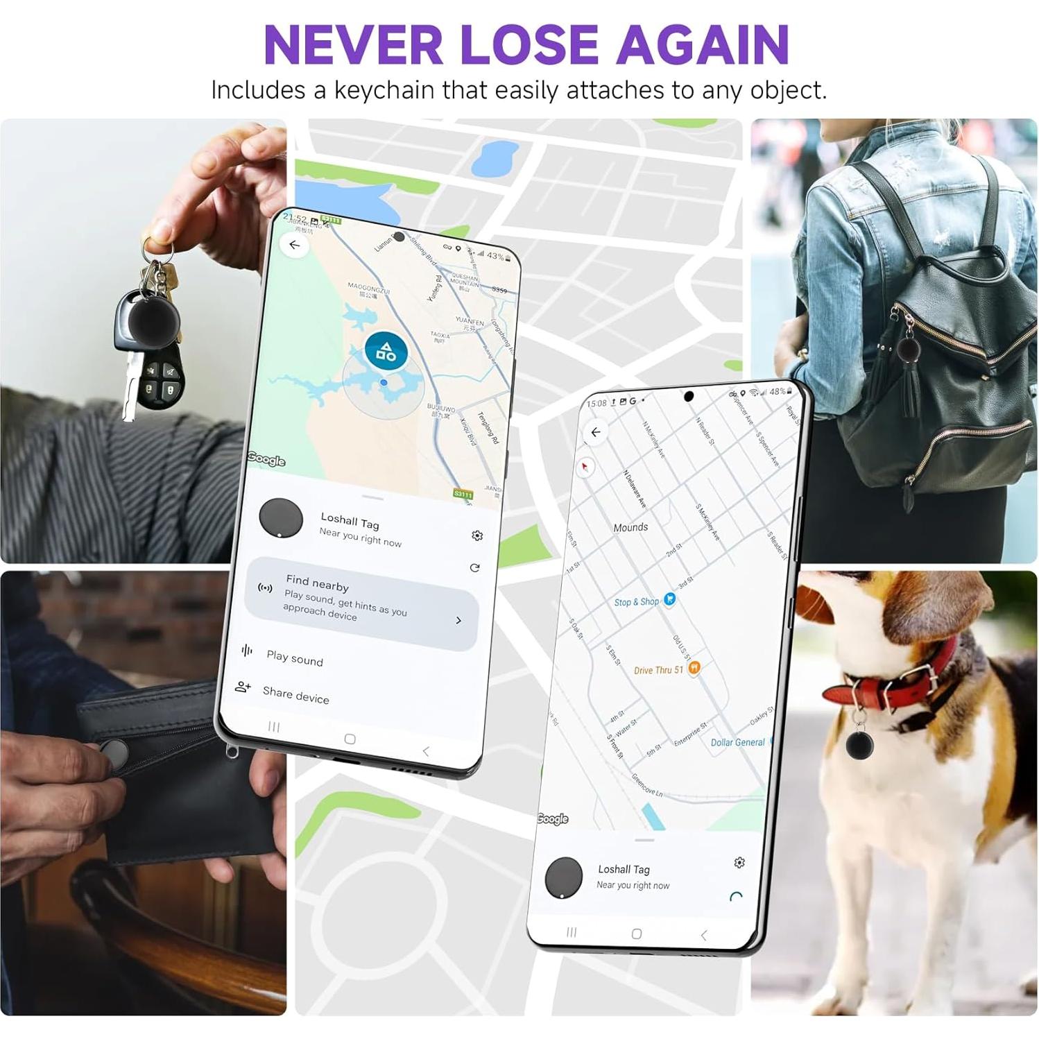 Etiqueta de Aire Eelexa 2025 Bluetooth para Android - Rastreador
