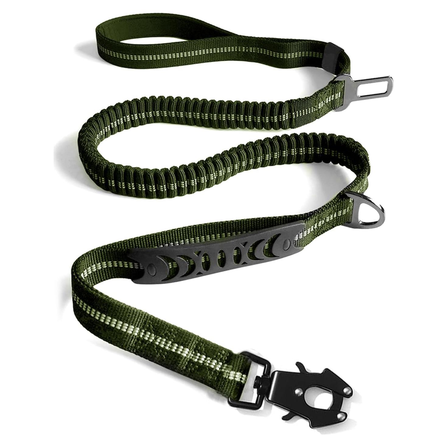 Correa de Perro Táctica Bungee AIRUIDOG 4-6FT Verde Militar