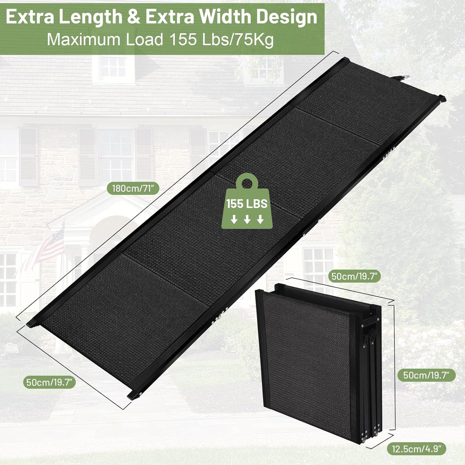 Rampa para Perros VOISTINO 160 cm Plegable Aluminio 70 kg