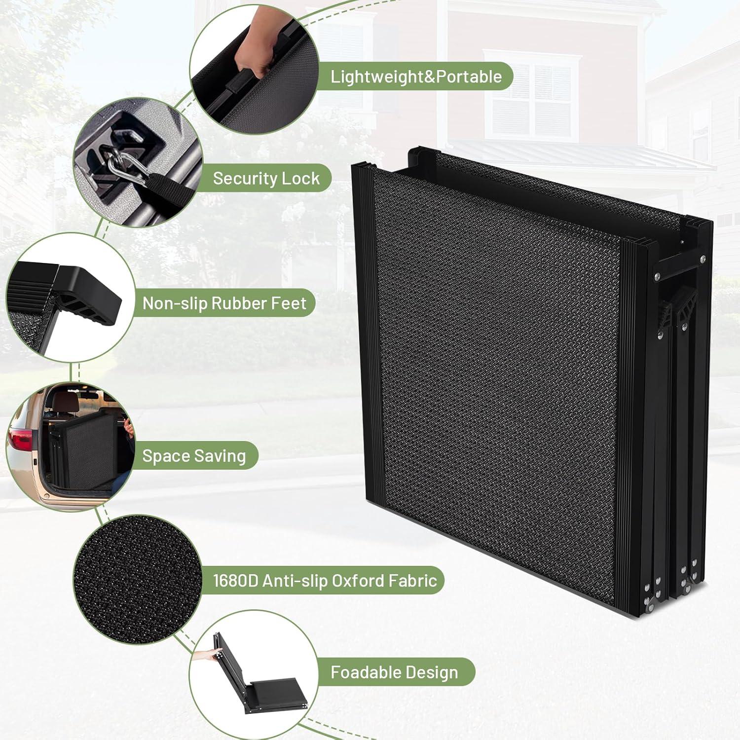 Rampa para Perros VOISTINO 160 cm Plegable Aluminio 70 kg