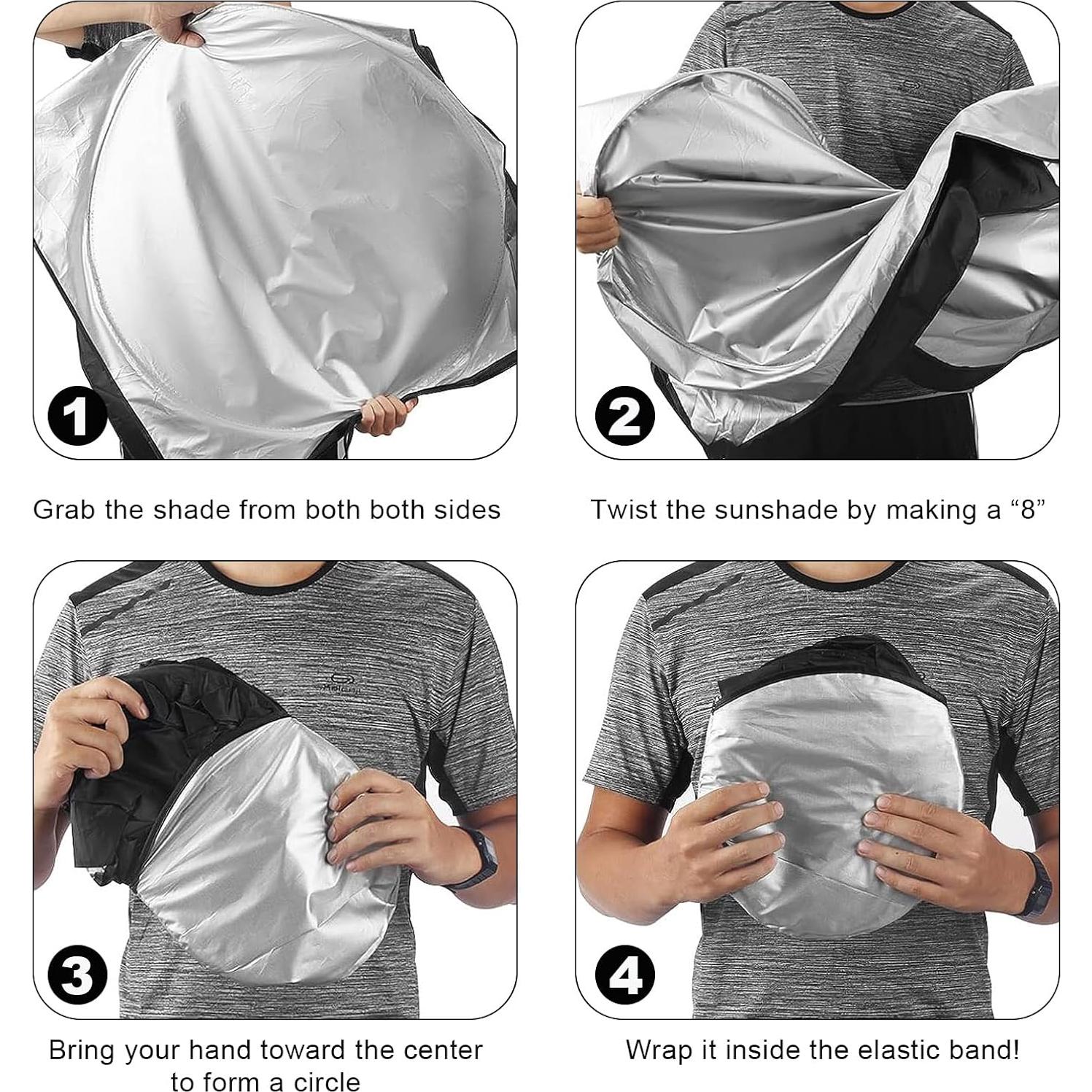 Protector Solar Plegable para Parabrisas Auto Povtii 73.66x149.86cm