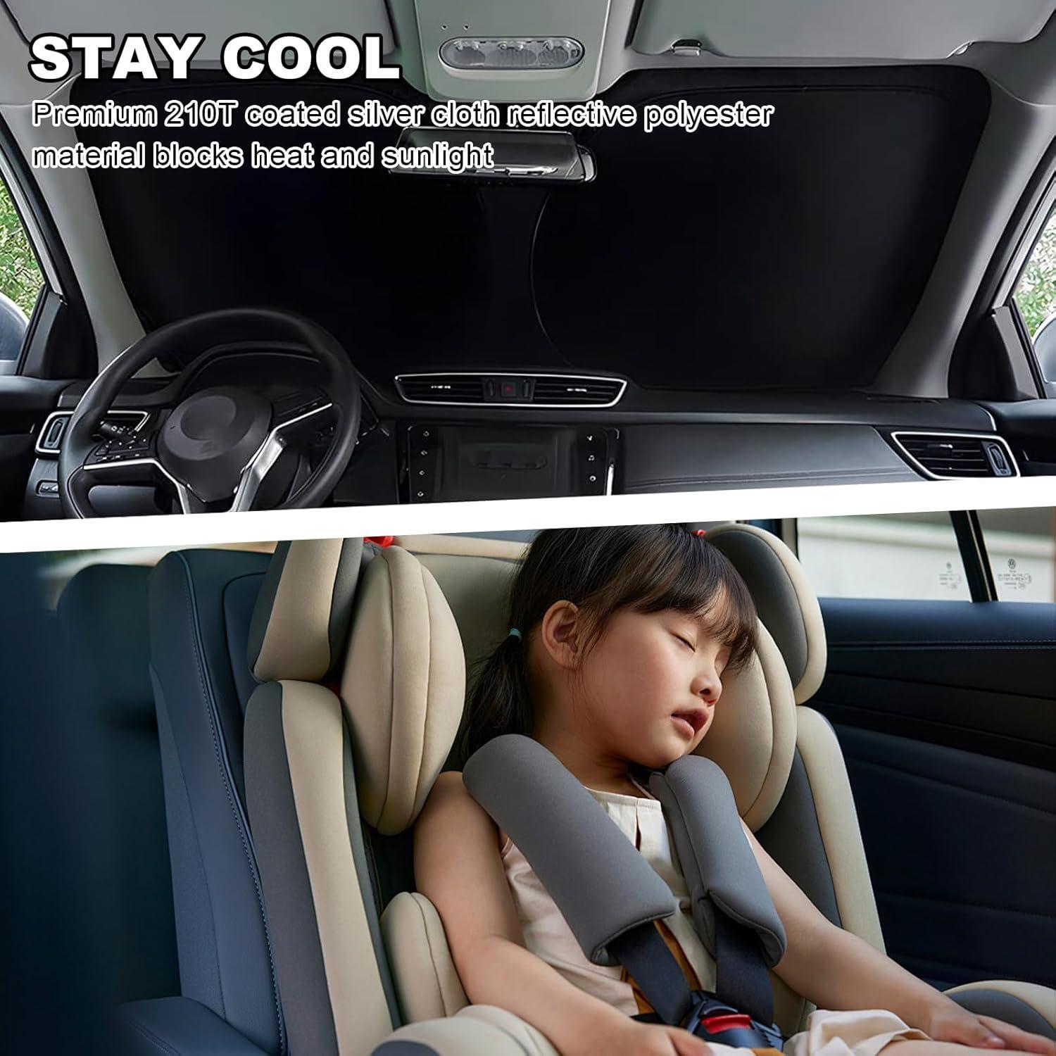 Protector Solar Plegable para Parabrisas Auto Povtii 73.66x149.86cm