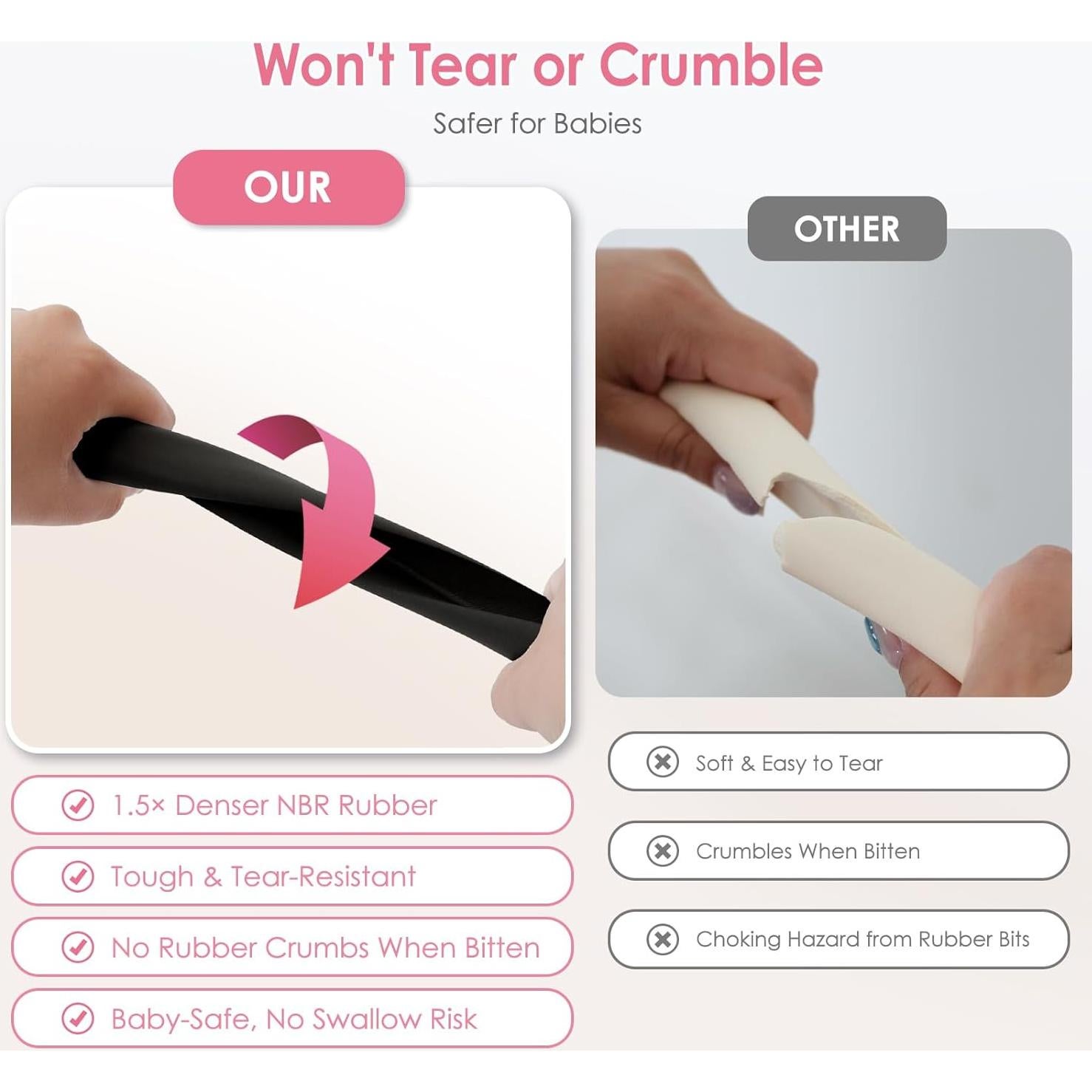 Protectores de Esquinas y Bordes para Bebés Kerätä, 5.03m + 8 Esquinas, Goma Suave, Negro