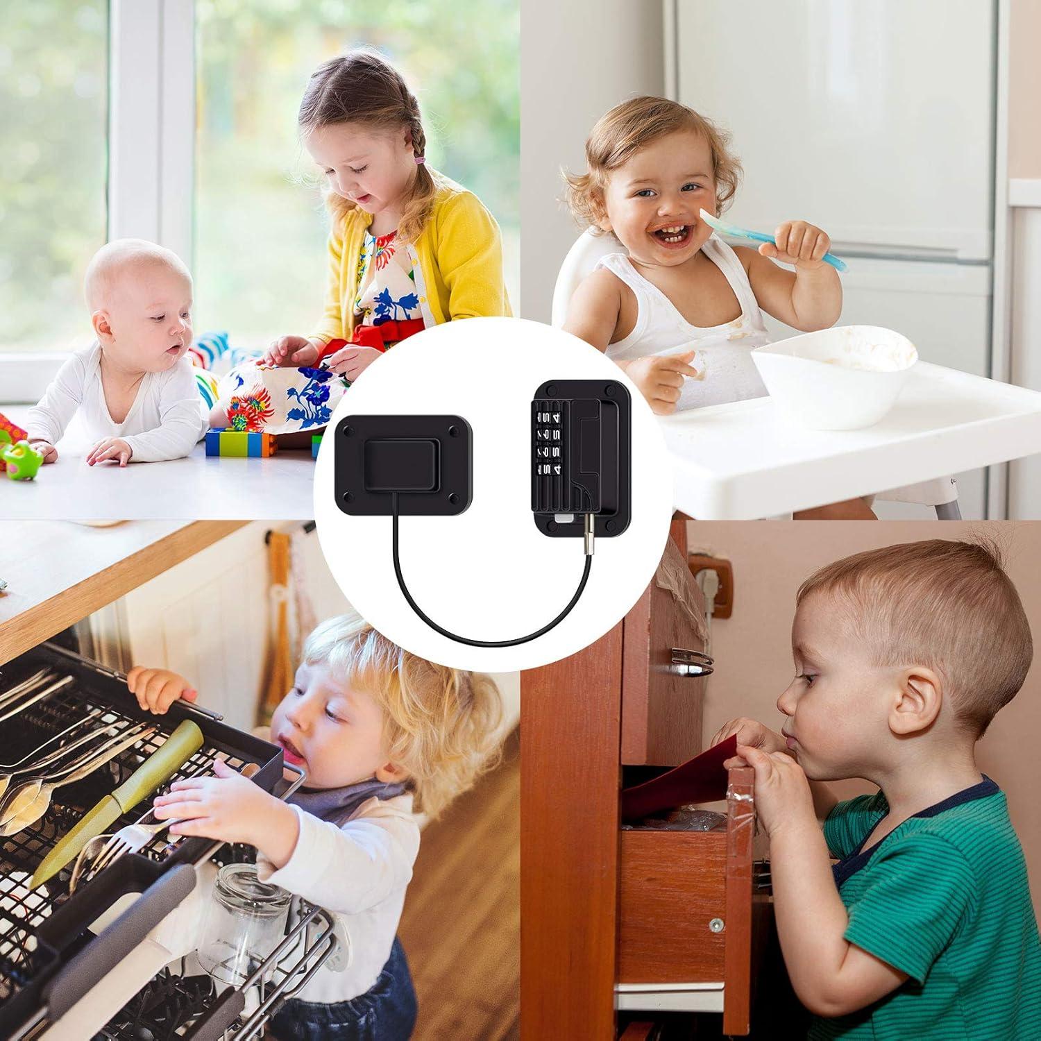 Cerradura de Refrigerador Jetec 2 Piezas Código 4 Números