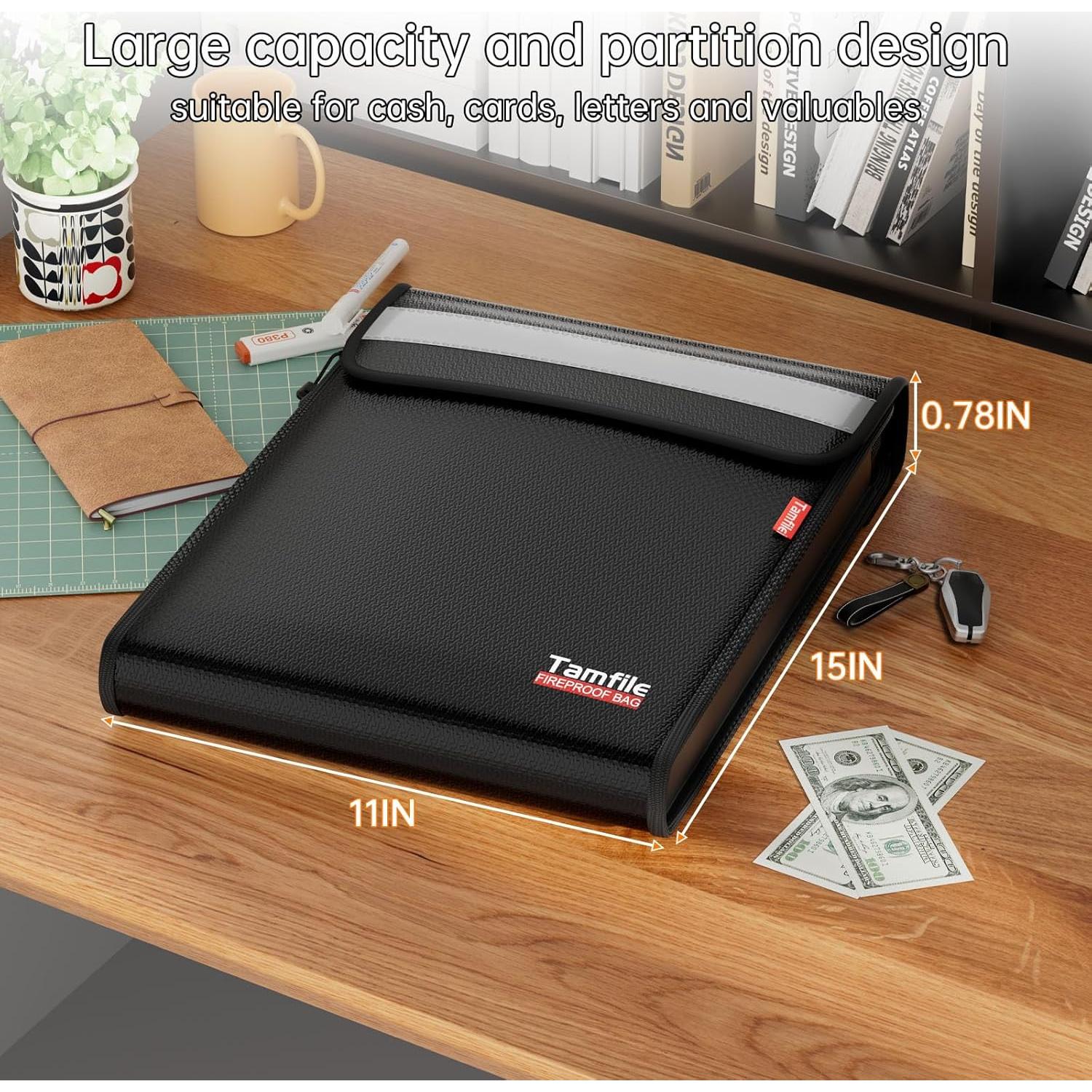 Bolsa Ignífuga y Impermeable Tamfile 15x11" para Documentos