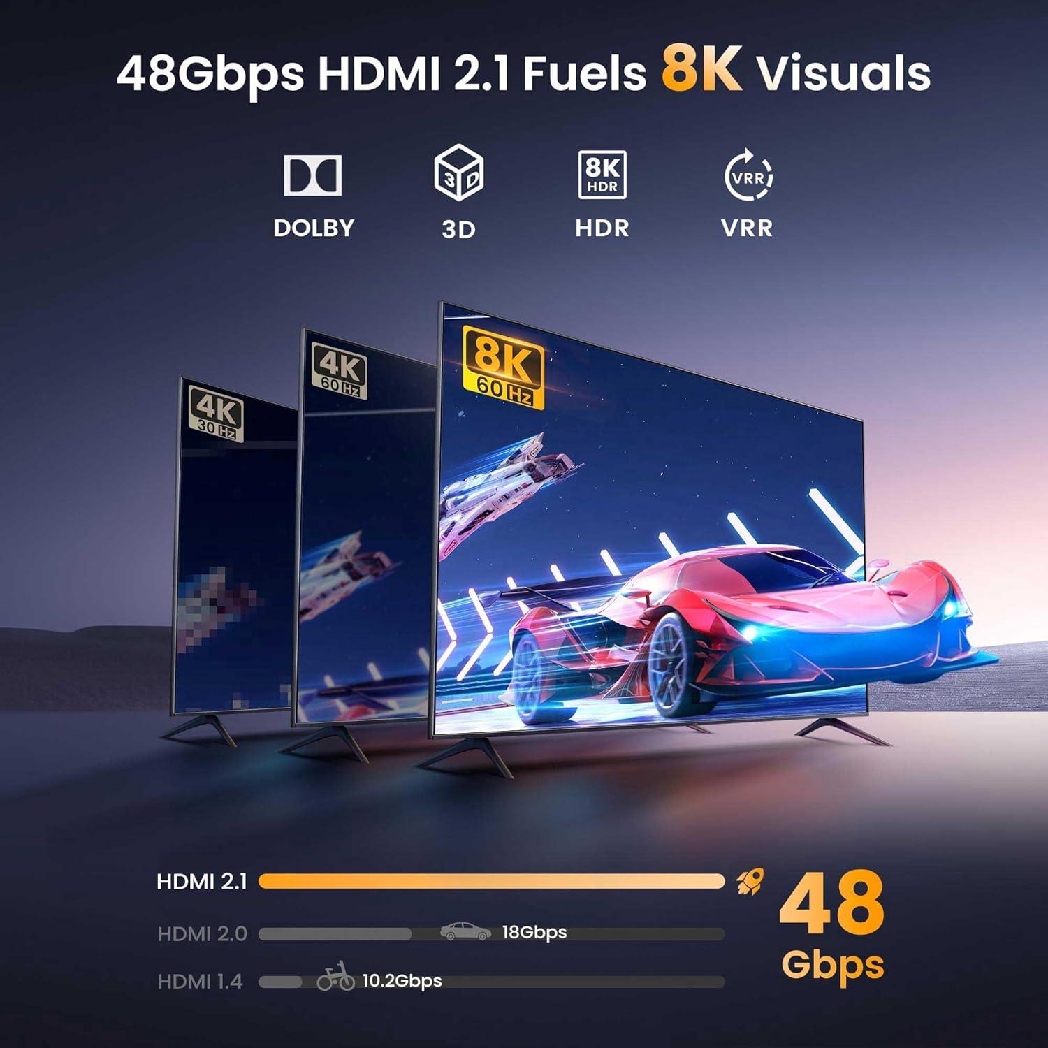 Conmutador HDMI 8K 5x1 FERRISA con USB-C y Control Remoto