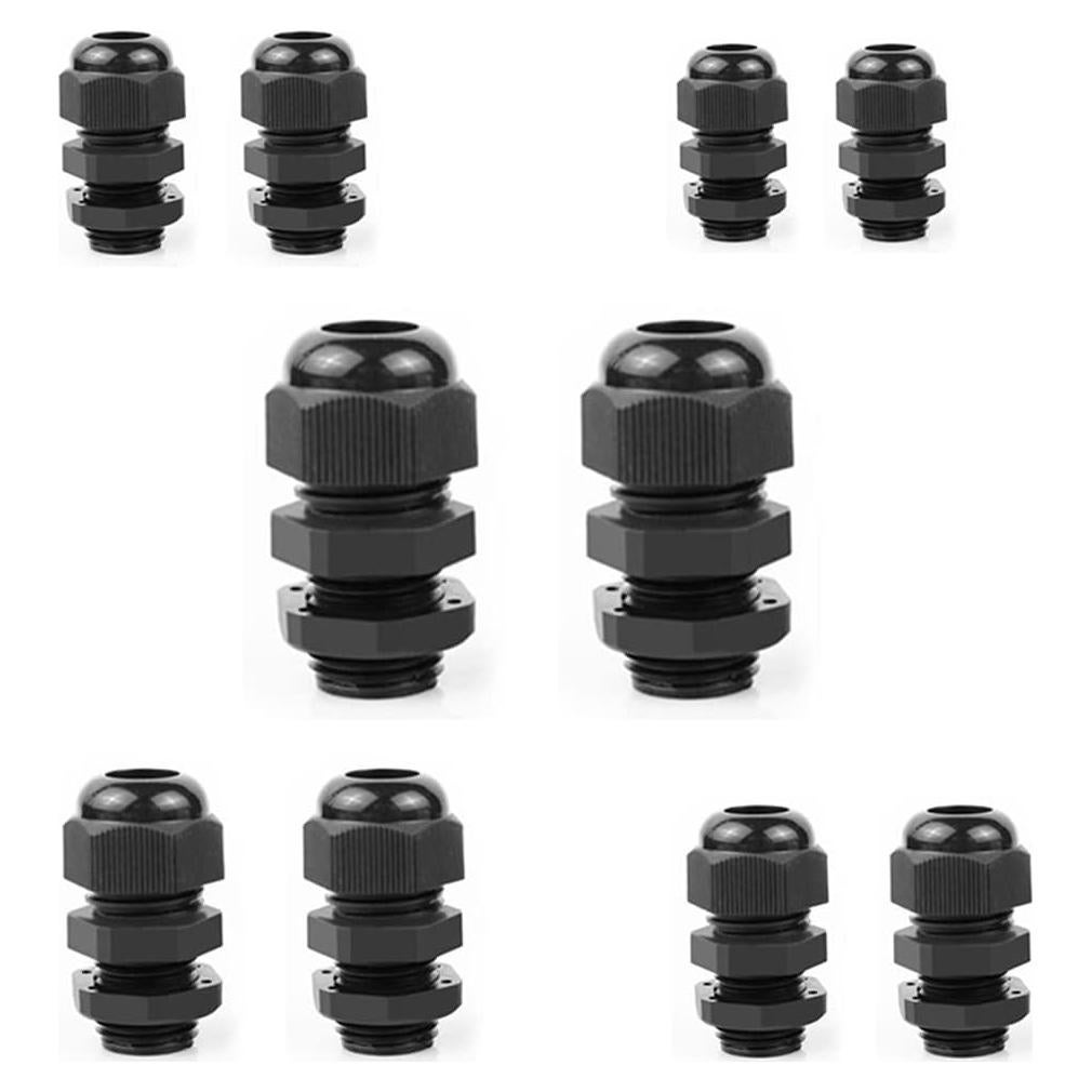 Prensaestopas EZFIT 10 Piezas Rosca Larga 3-13mm Impermeables