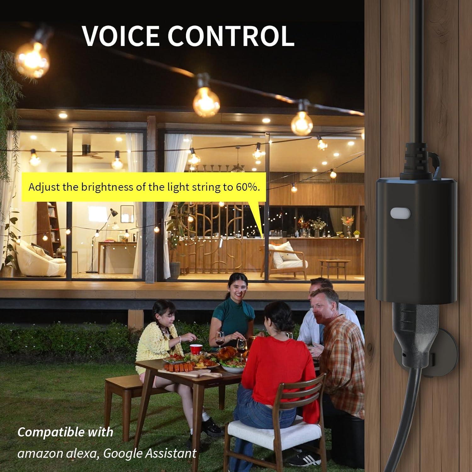 Enchufe Dimmer Inteligente Exterior Minoston MP22ZD 400W Z-Wave