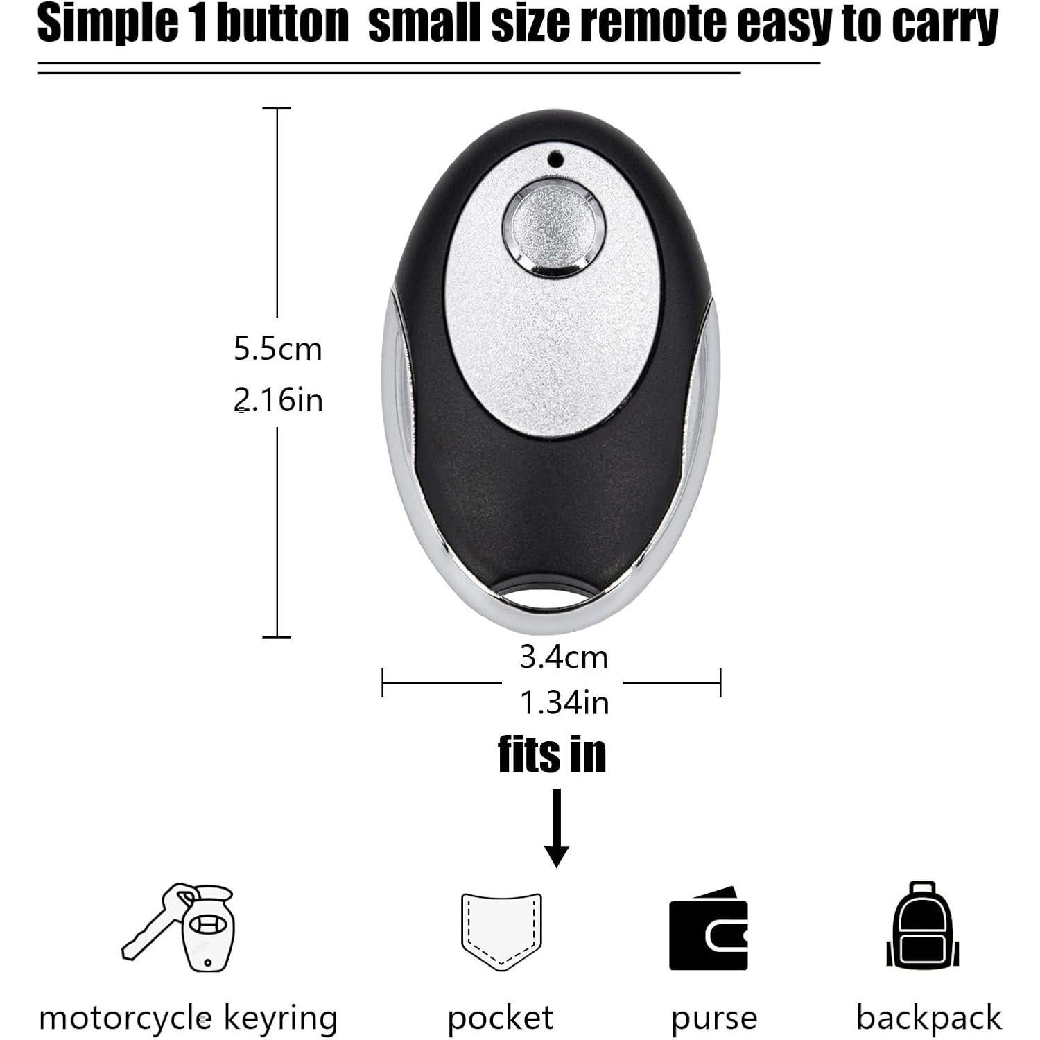 Control Remoto para Puerta de Garaje LAWOHO Amarillo 1 Botón