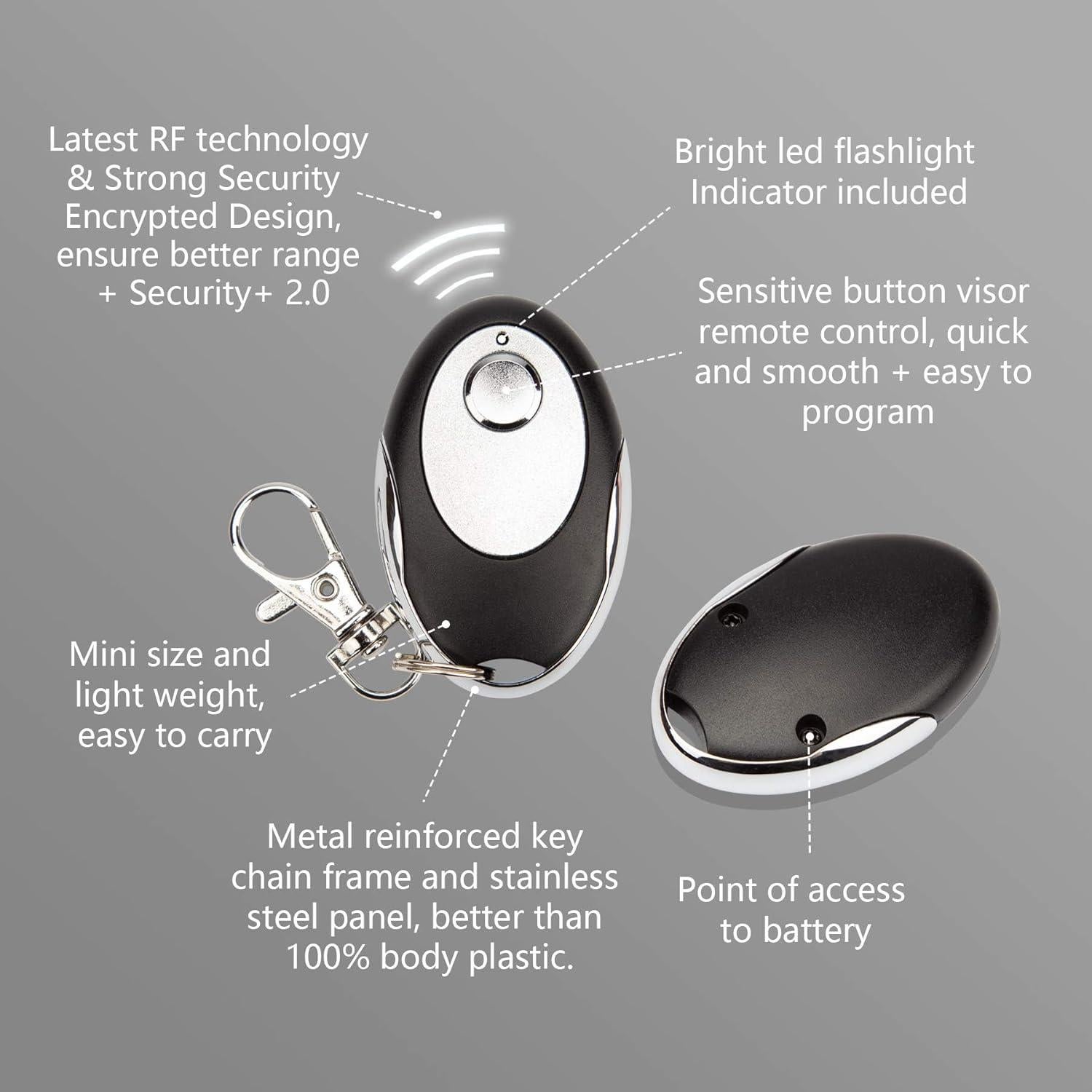 Control Remoto para Puerta de Garaje LAWOHO Amarillo 1 Botón