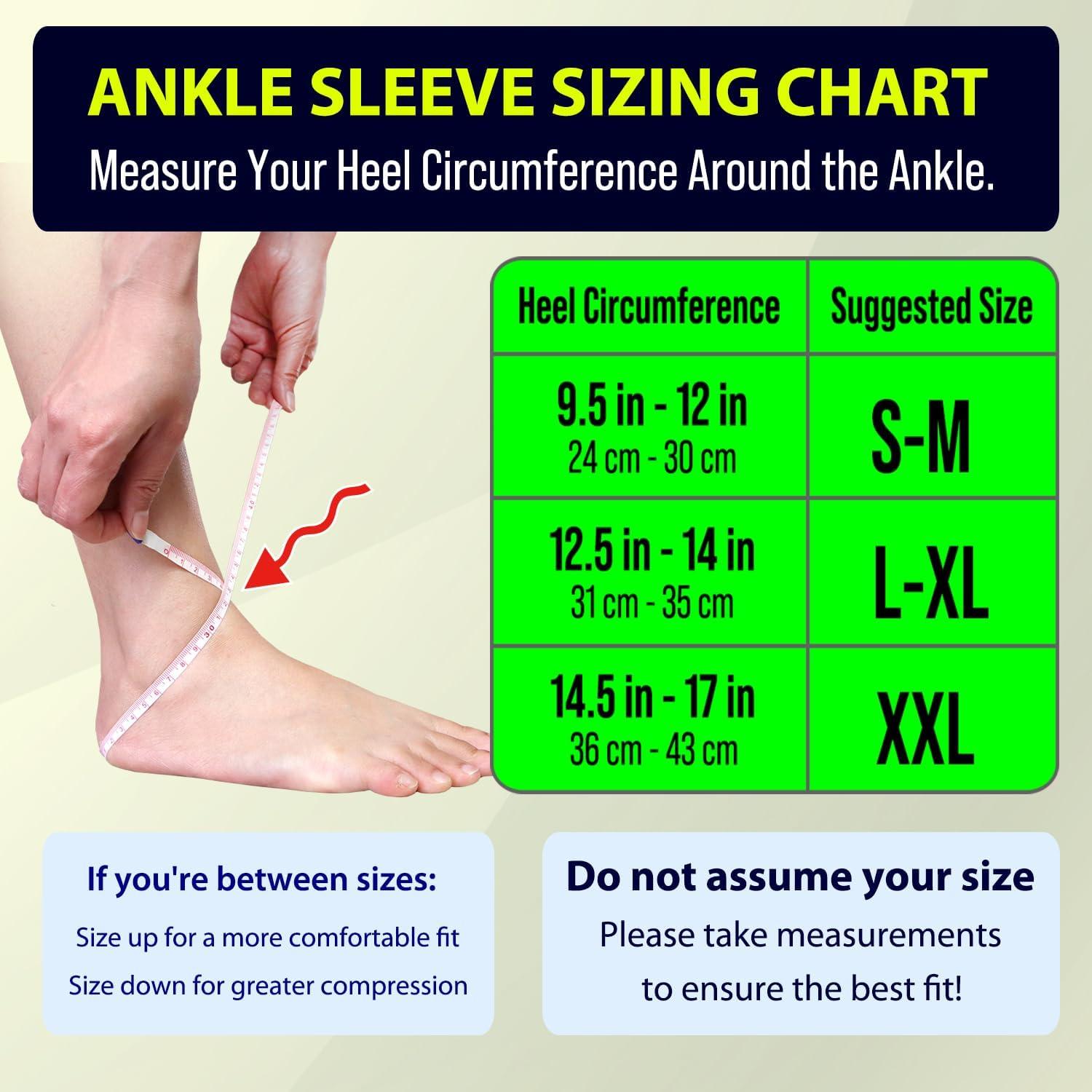 Calcetines de compresión Blitzu para tobillo y pie negro S-M