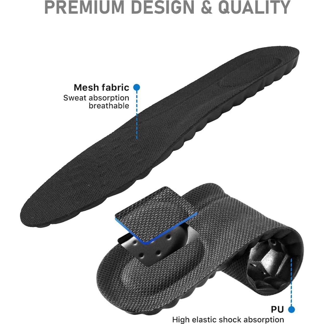 Plantillas de Espuma VivoFoot 2 Pares, Alivio Dolor, Negro