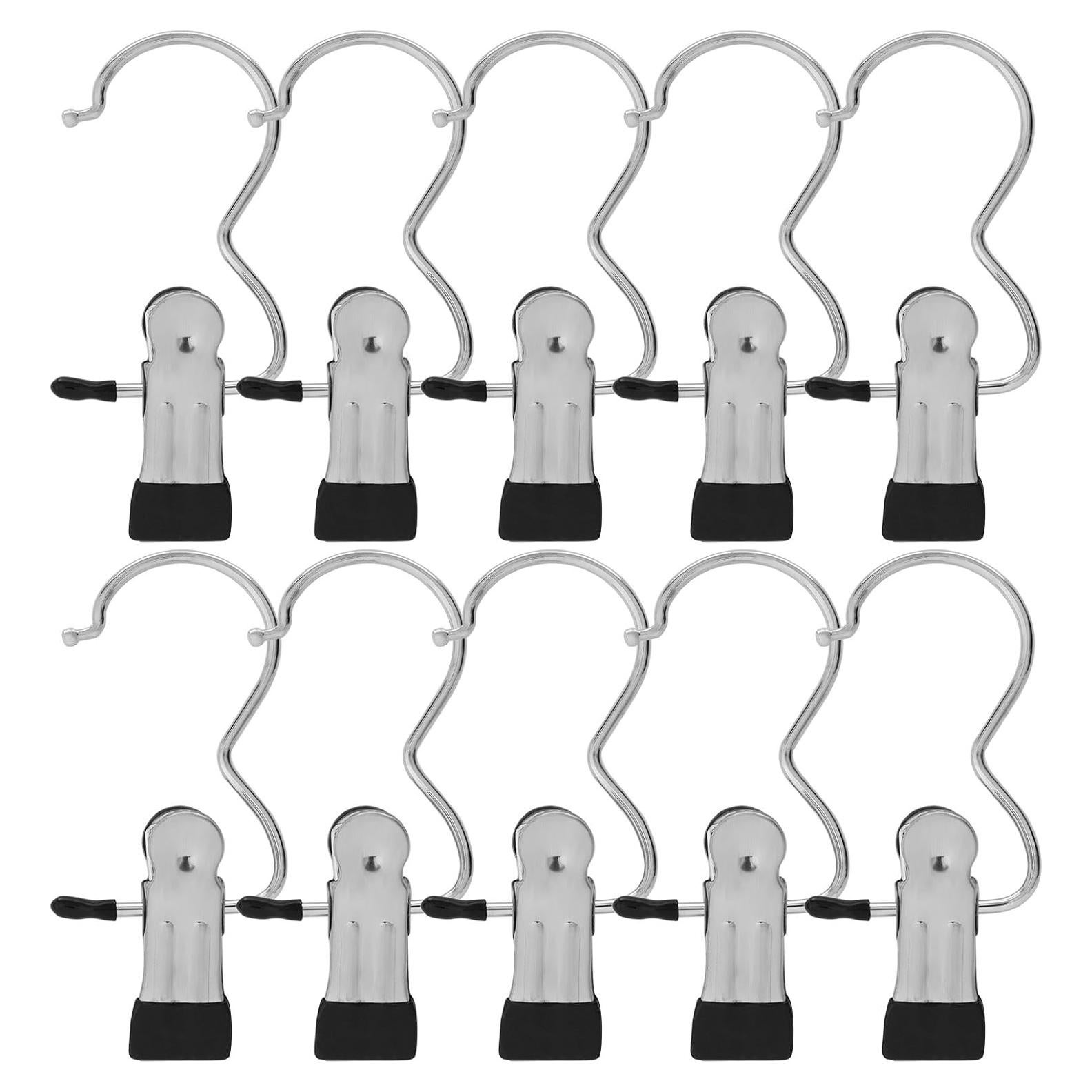 Clips de Colgar BEWISHOME 20 Pcs Antideslizantes Cromo