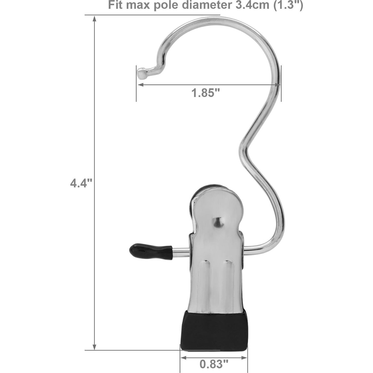 Clips de Colgar BEWISHOME 20 Pcs Antideslizantes Cromo