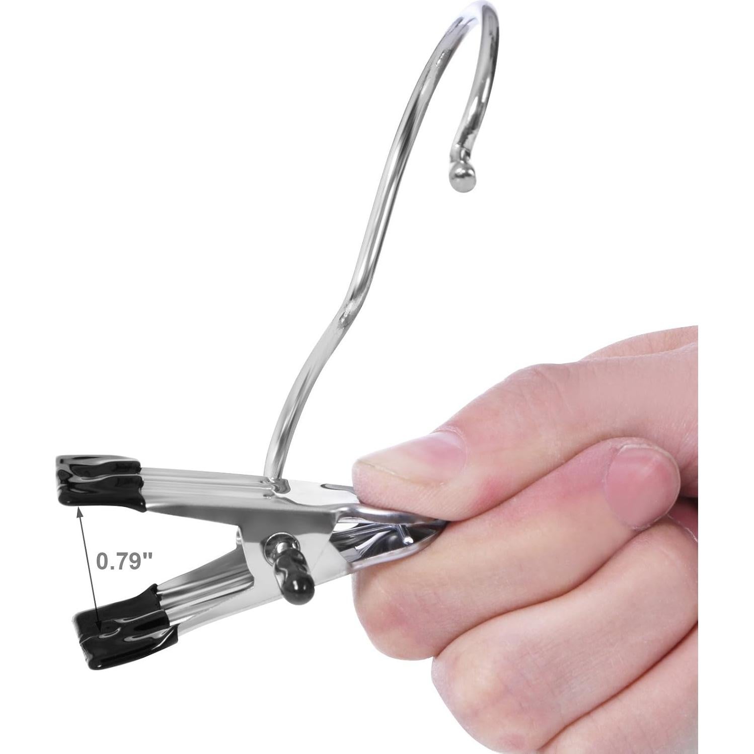 Clips de Colgar BEWISHOME 20 Pcs Antideslizantes Cromo