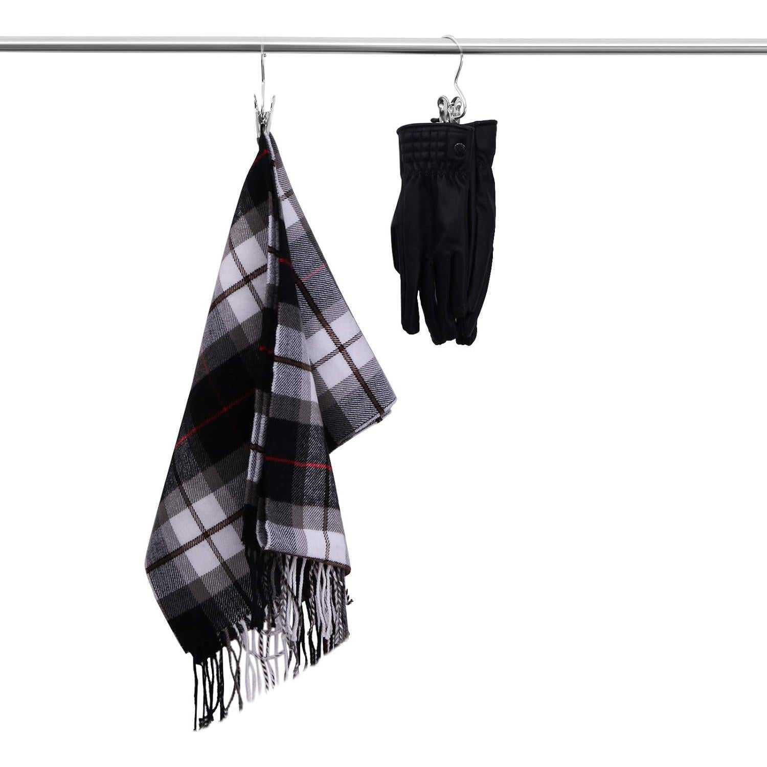 Clips de Colgar BEWISHOME 20 Pcs Antideslizantes Cromo