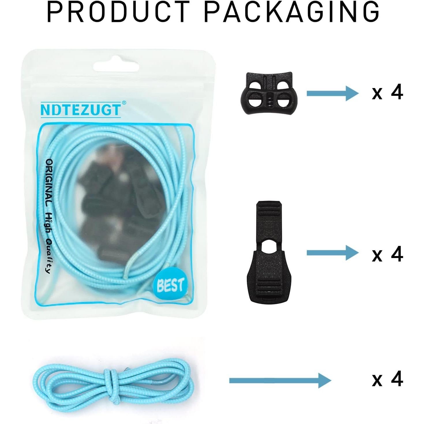 Cintas Elásticas Sin Nudos Keen 101.6 cm Azul 2 Pares