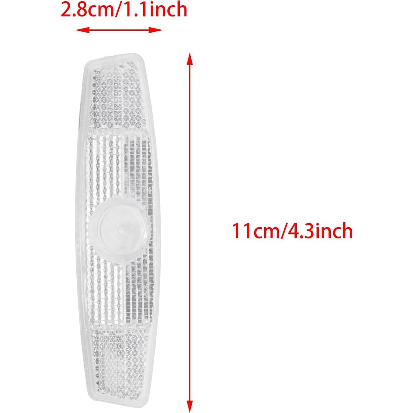 Reflectores de Bicicleta Lilaly - 4 Piezas, 11.5x2cm