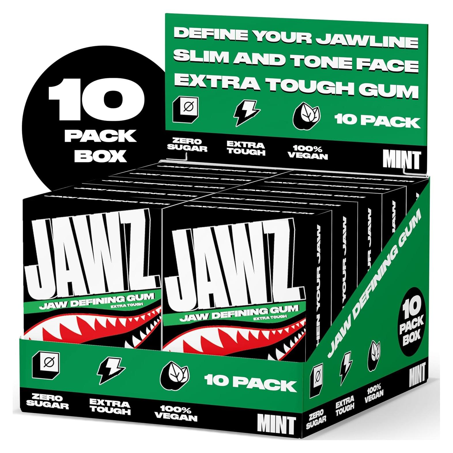 Chicle para Mandíbula JAWZ GUM Menta - 120 Piezas Sin Azúcar