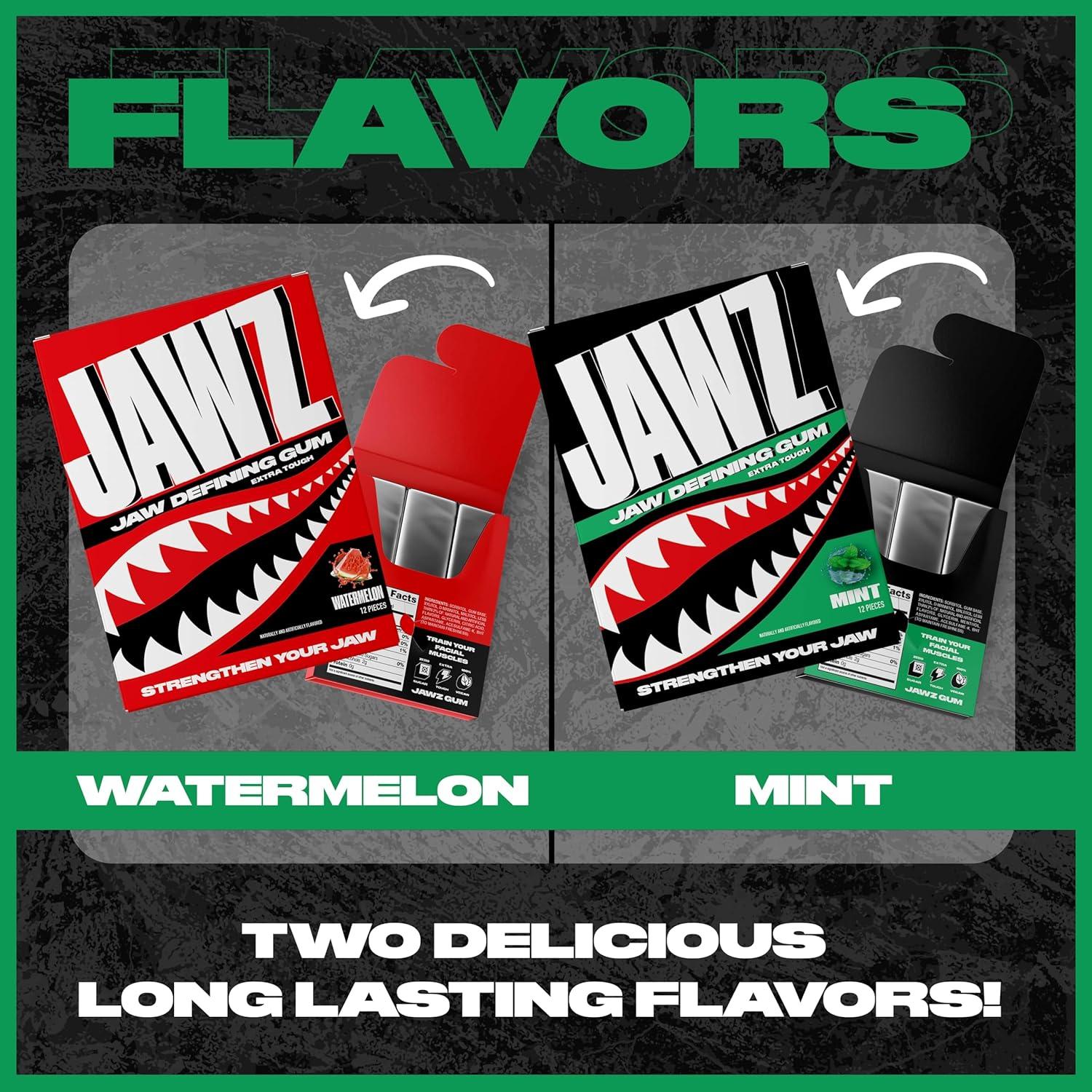 Chicle para Mandíbula JAWZ GUM Menta - 120 Piezas Sin Azúcar