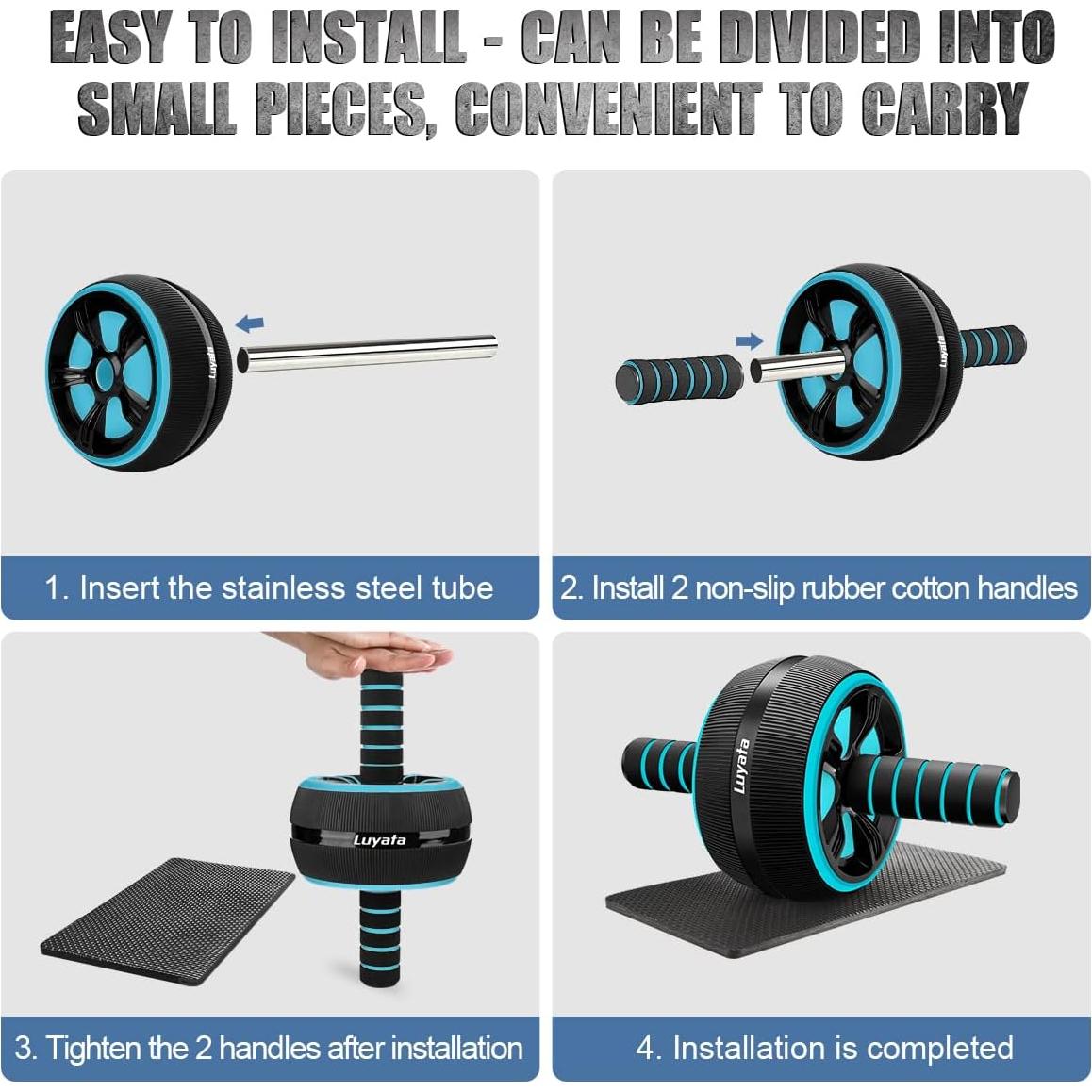 Kit de Rueda de Abdominales Luyata 10 en 1 con Accesorios